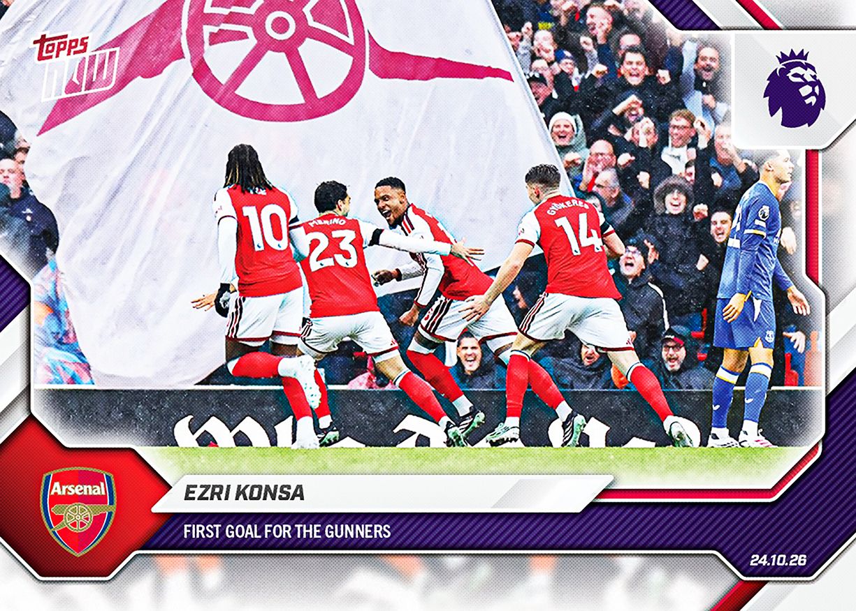 Ezri Konsa - 2026-27 Premier League Topps NOW® #55 阿仙奴首個入球紀念卡【團購】