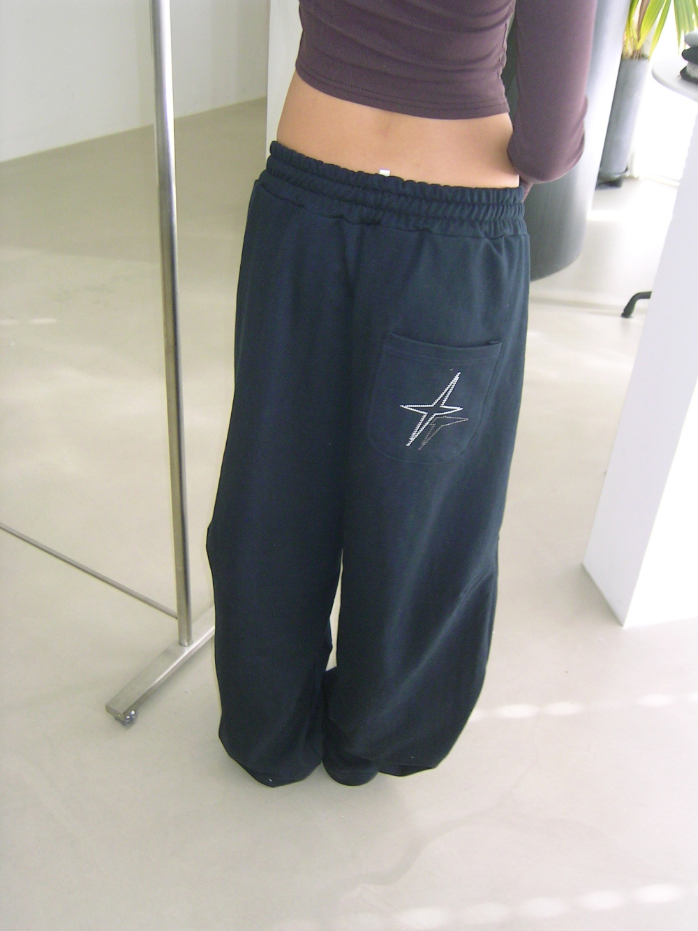 Star Pocket Wide-Leg Sweatpants