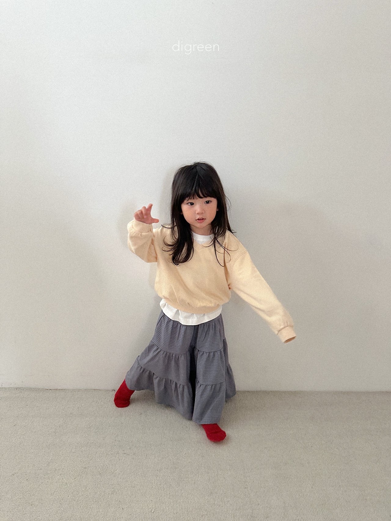 Digreen | check ruffle skirt 