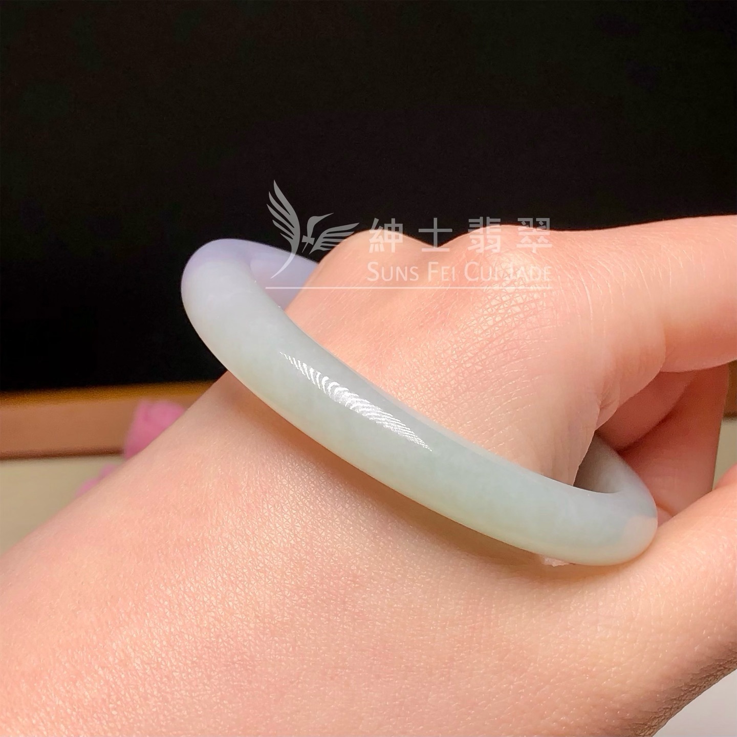 糯冰春彩貴妃鐲54mm YM00189