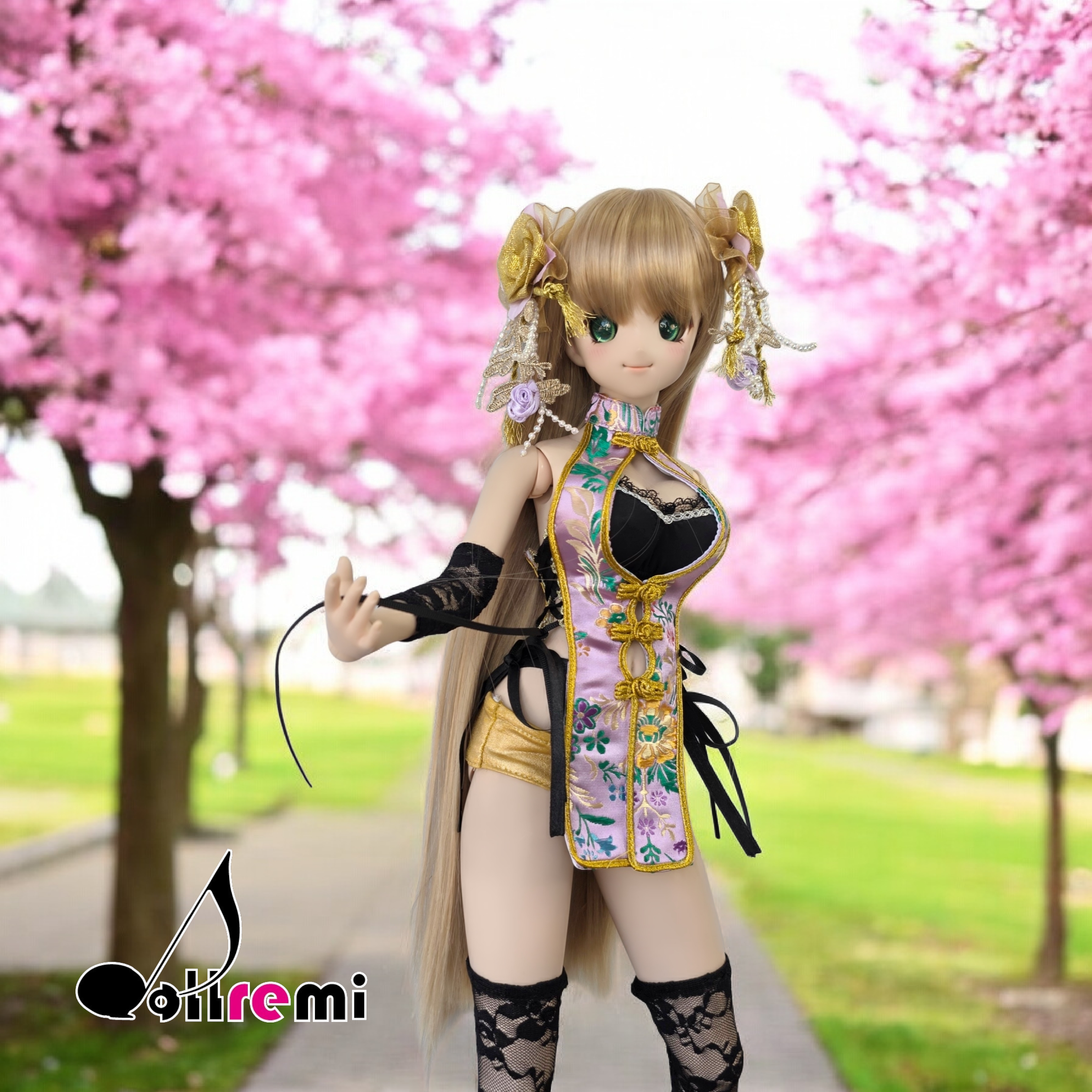 【dollremi】(DD0916) 性感露胸旗袍 Sexy low-cut Cheongsam