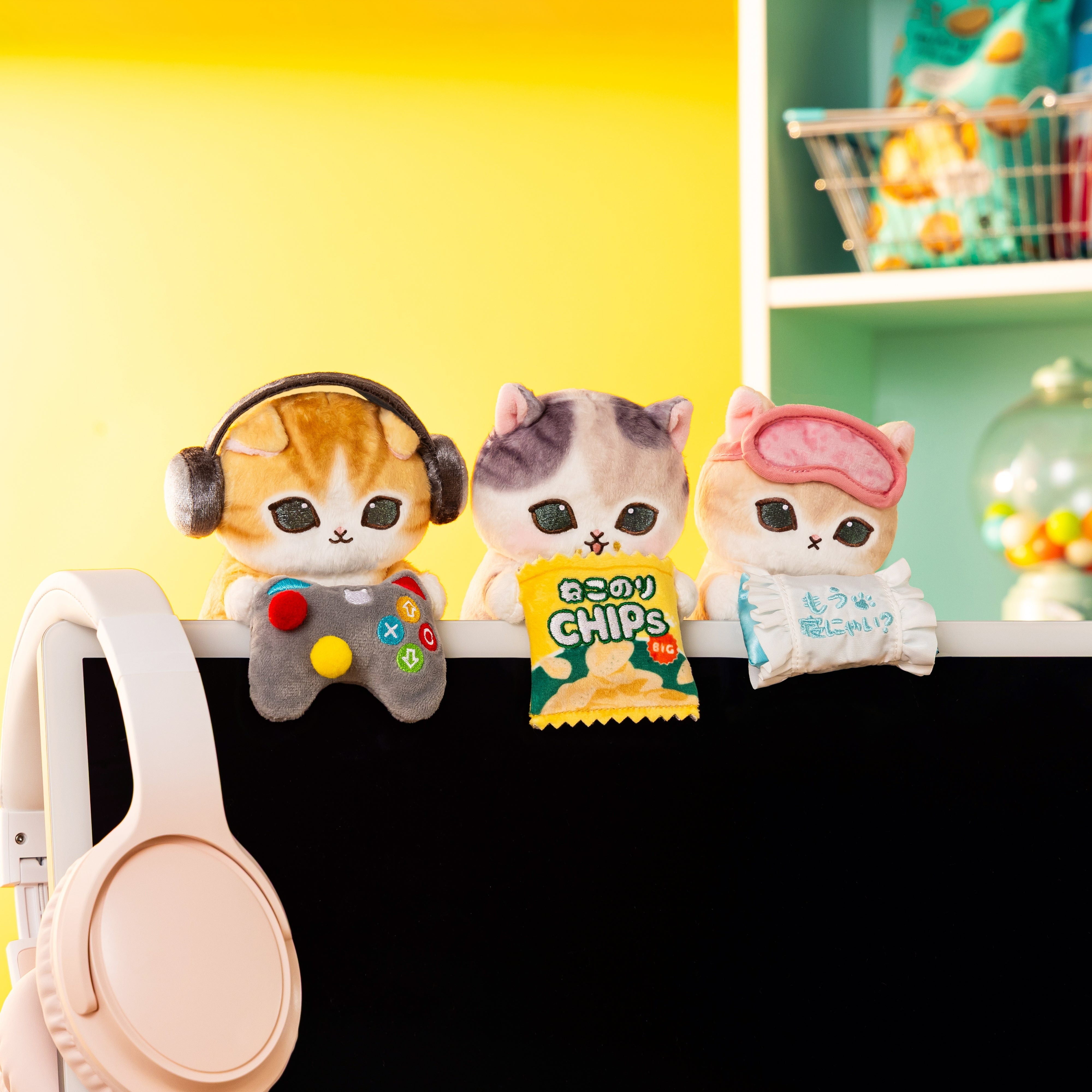 🌸 【預訂】<食嗎？>貓公仔電腦掛件 - Mofusand 18/9新品