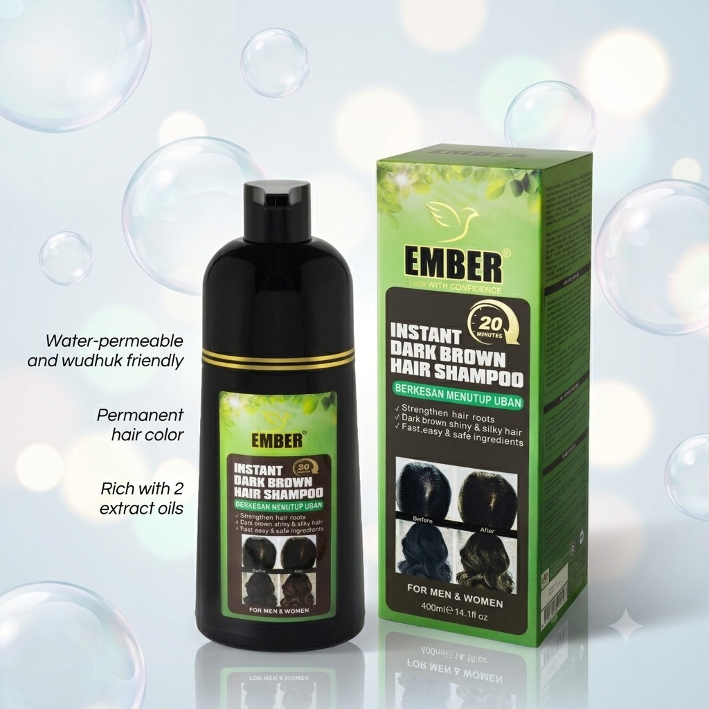 EMBER HAIR COLOR SHAMPOO 400ML /  BROWN