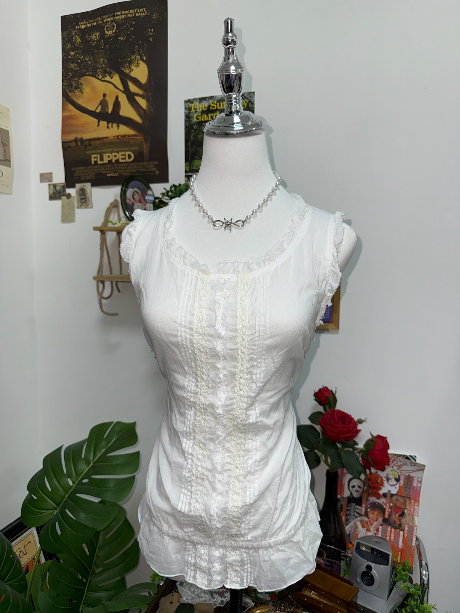 Victorian Style Lace Long-Sleeved Top Twin Set