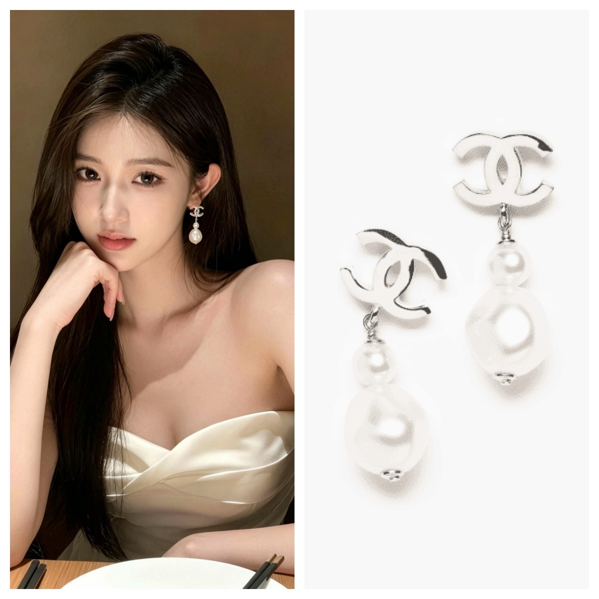 【原單】CHANEL CC 珍珠耳環 - 禮盒裝