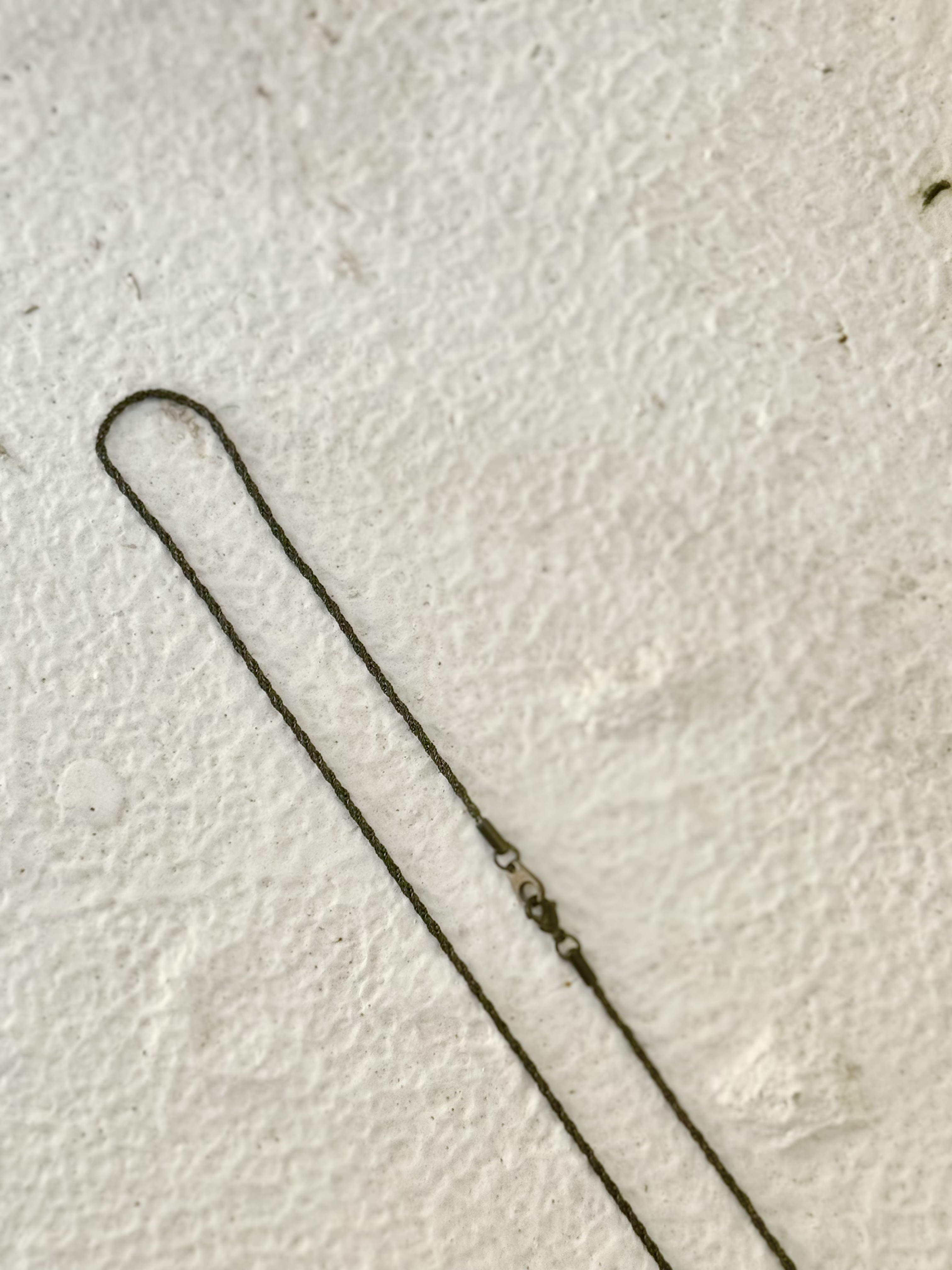 Black twist stainless necklace