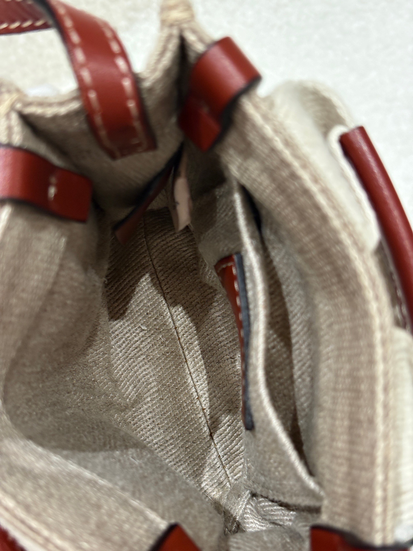 【預訂貨品】Chloe  亞麻帆布拼接牛皮woody