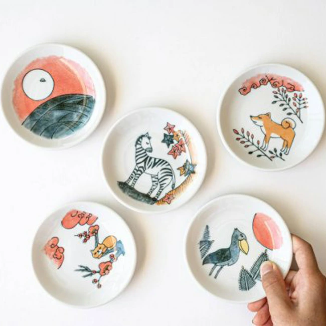 💢限時特價發售💢 🔥🔥【日本製《花札豆皿》美濃燒陶瓷小碟】