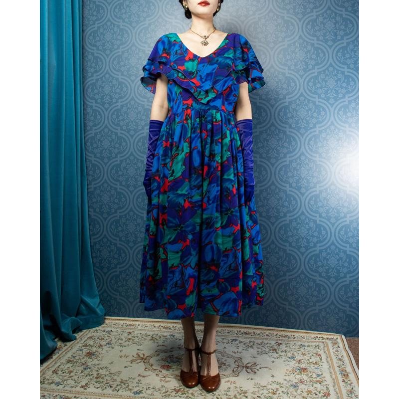 Algo Ettes Made in 1980s Garden Party Dress (MU104-20)