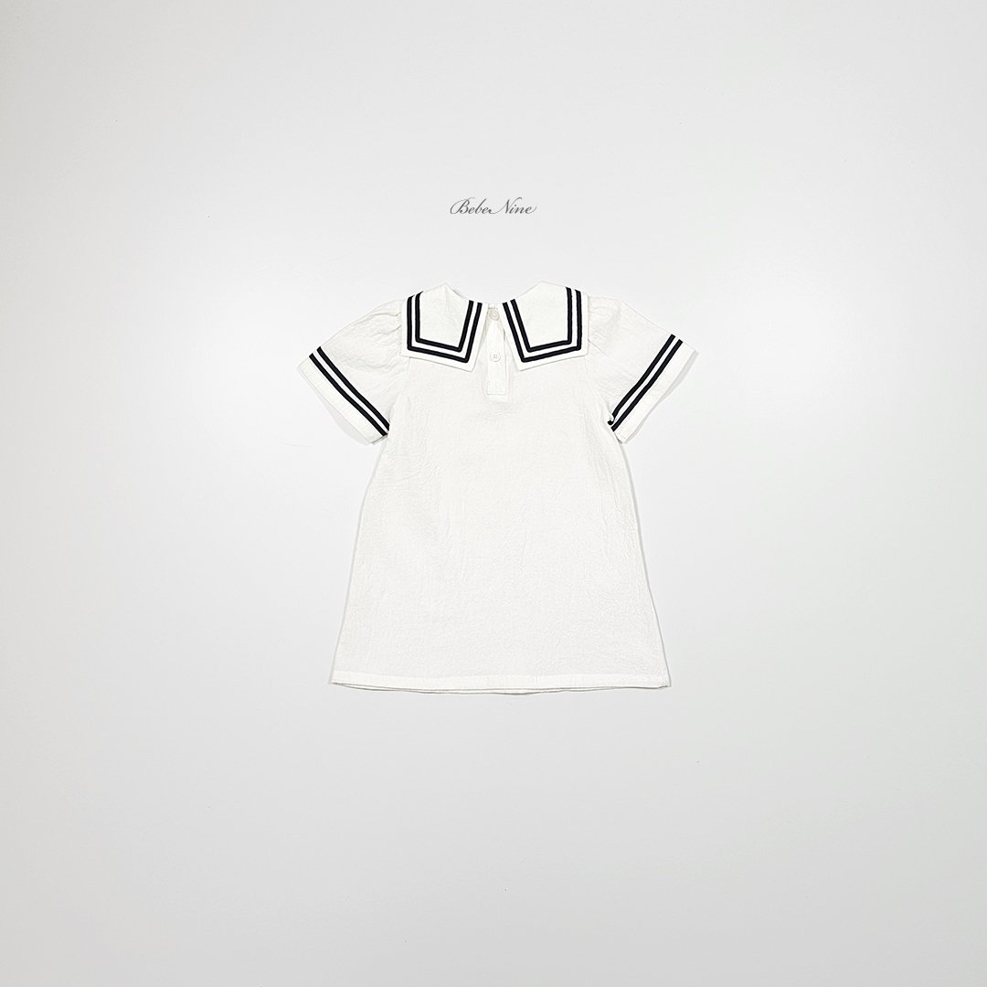 ☀️預訂 韓國直送☀️🇰🇷Bebenine三色海洋風水手領短袖連身裙