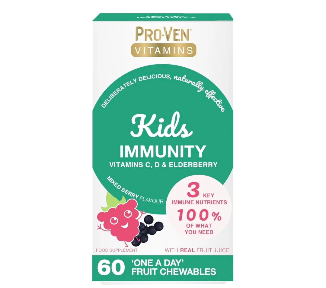 $108盒、2盒起$98盒。新品推薦🆕💚英國🇬🇧ProVen 兒童免疫維生素咀嚼片60粒 3歲以上💚