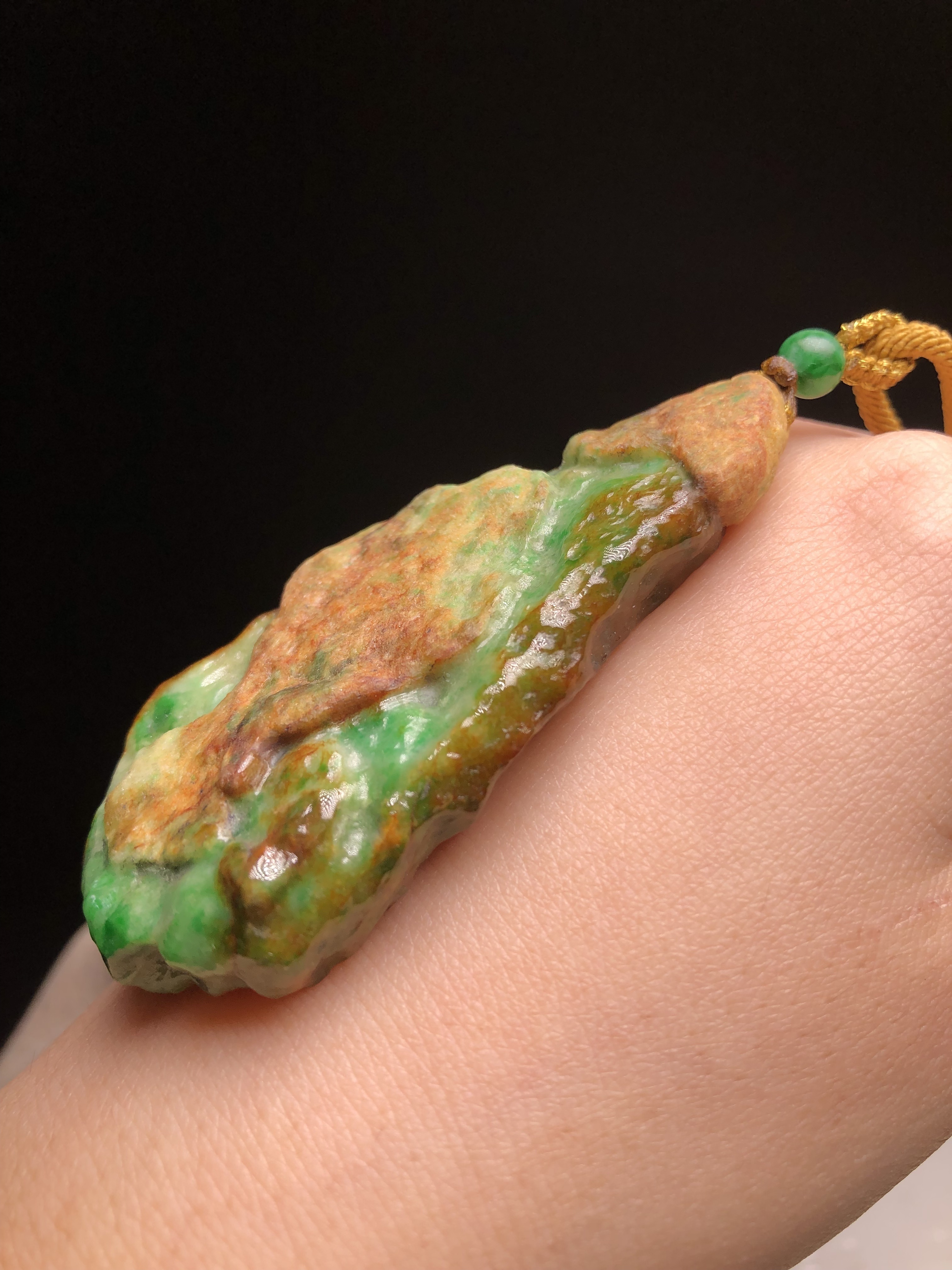 大馬坎紅加綠原石吊墜B08120