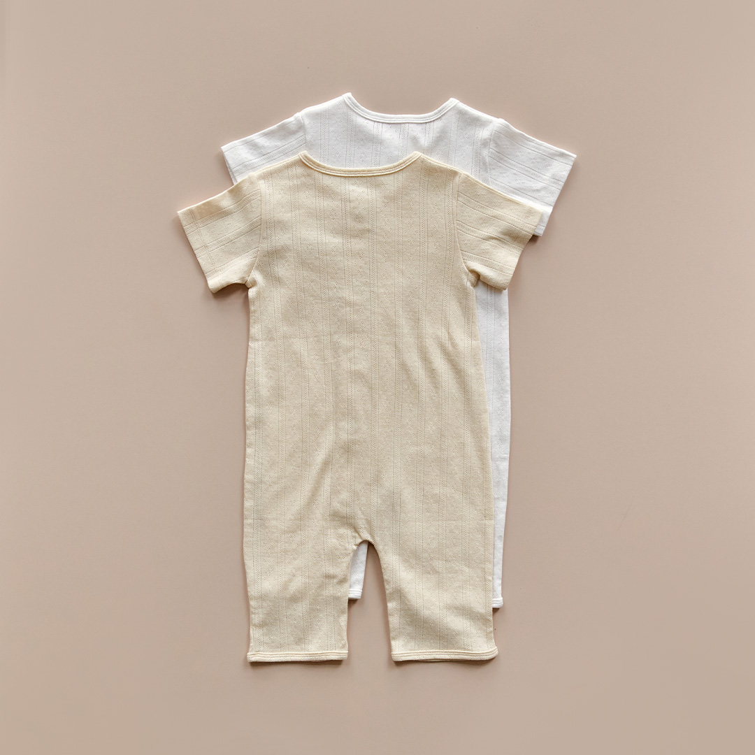 26S/S DTD一碰閉合磁扣系列🧲-清涼鏤空連身服