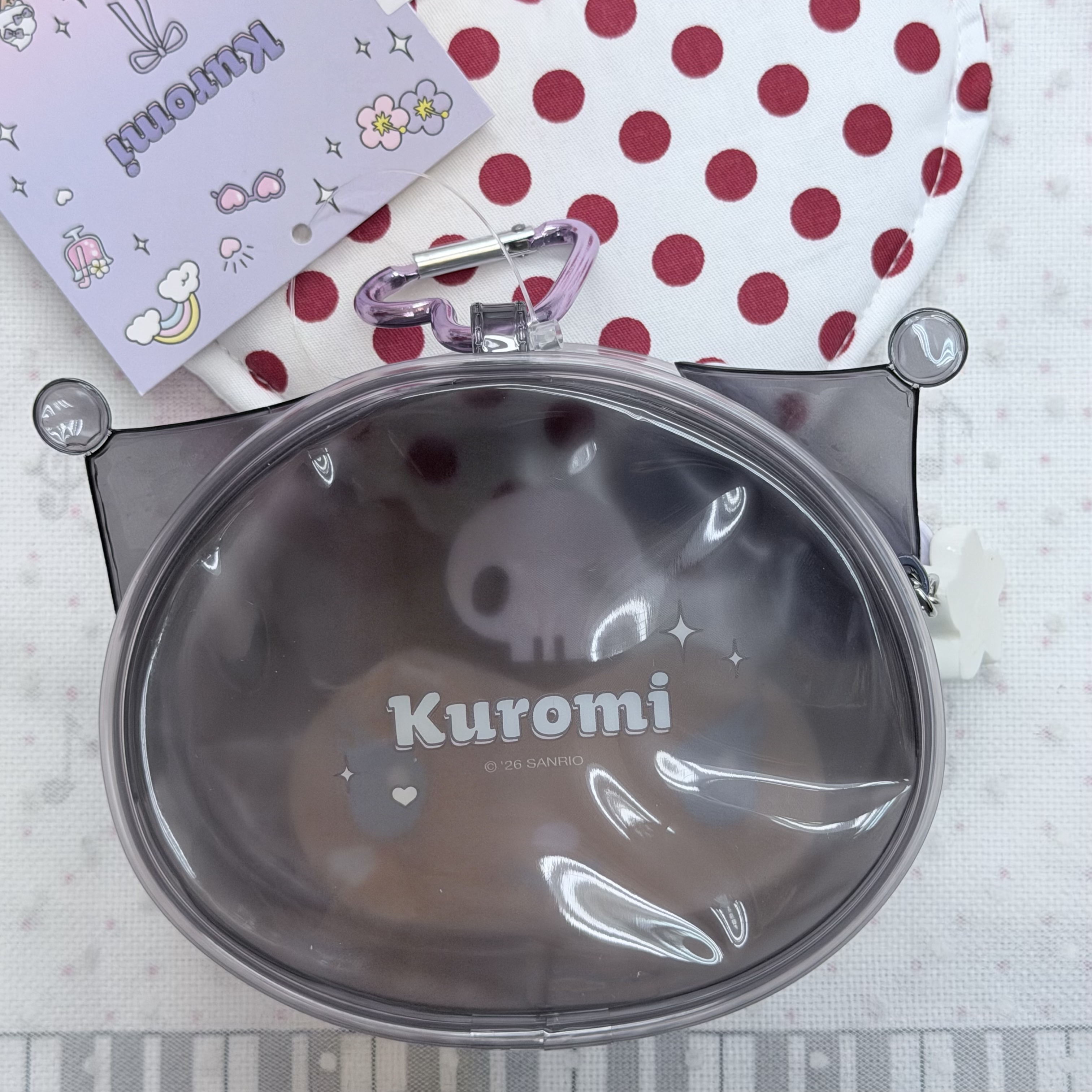 Kuromi 曬黑 半透pouch掛件