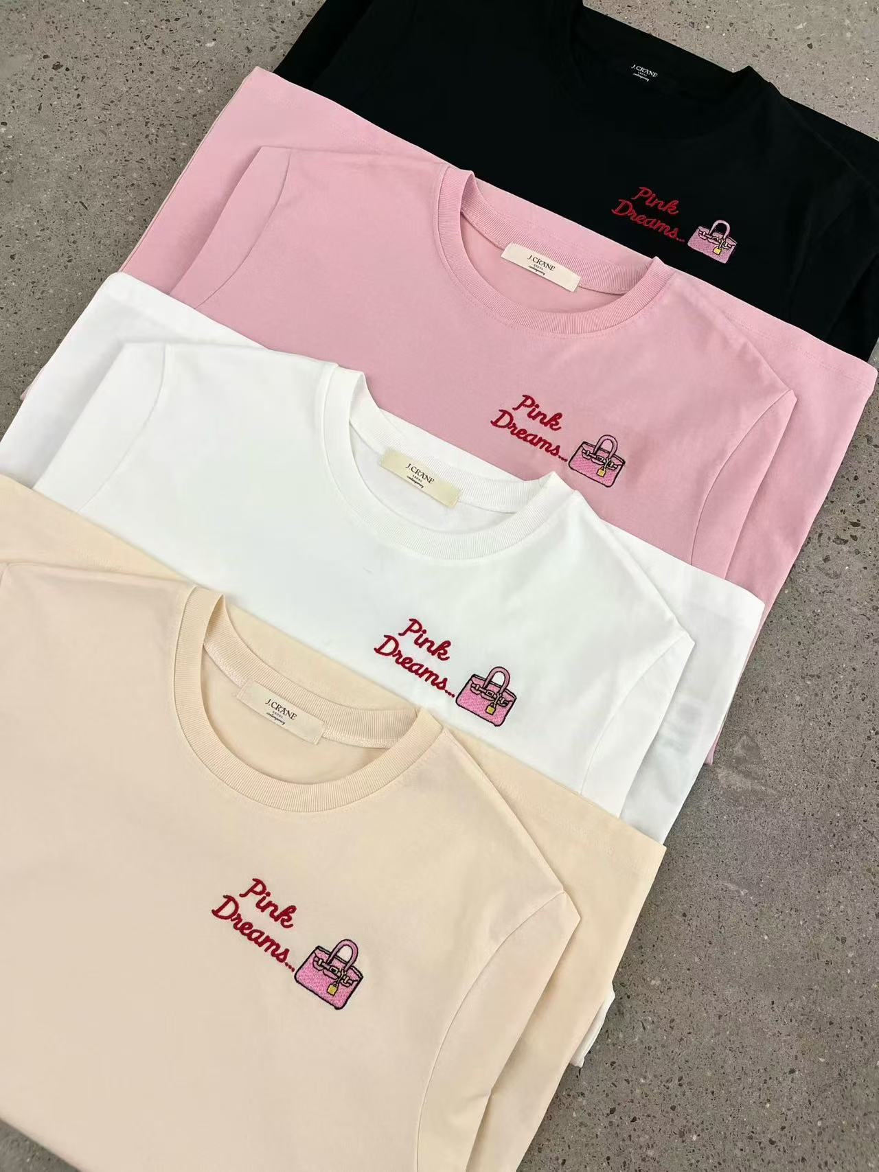 J crane 刺繡手袋仔Tee 