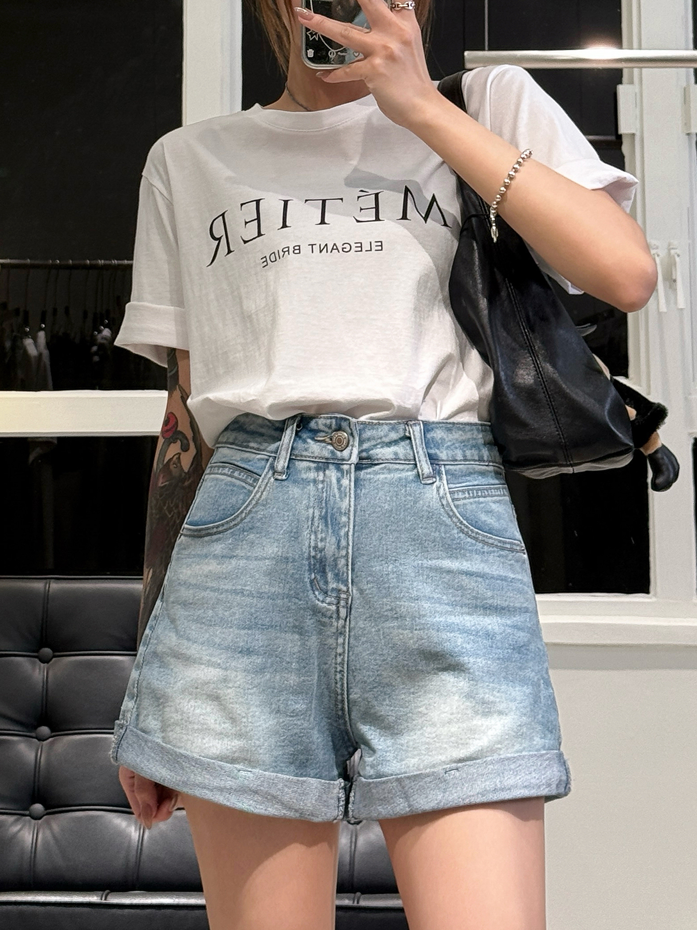 靚料!! 𝐑𝐨𝐥𝐥-𝐮𝐩 𝐬𝐨𝐟𝐭 𝐝𝐞𝐧𝐢𝐦 𝐬𝐡𝐨𝐫𝐭𝐬