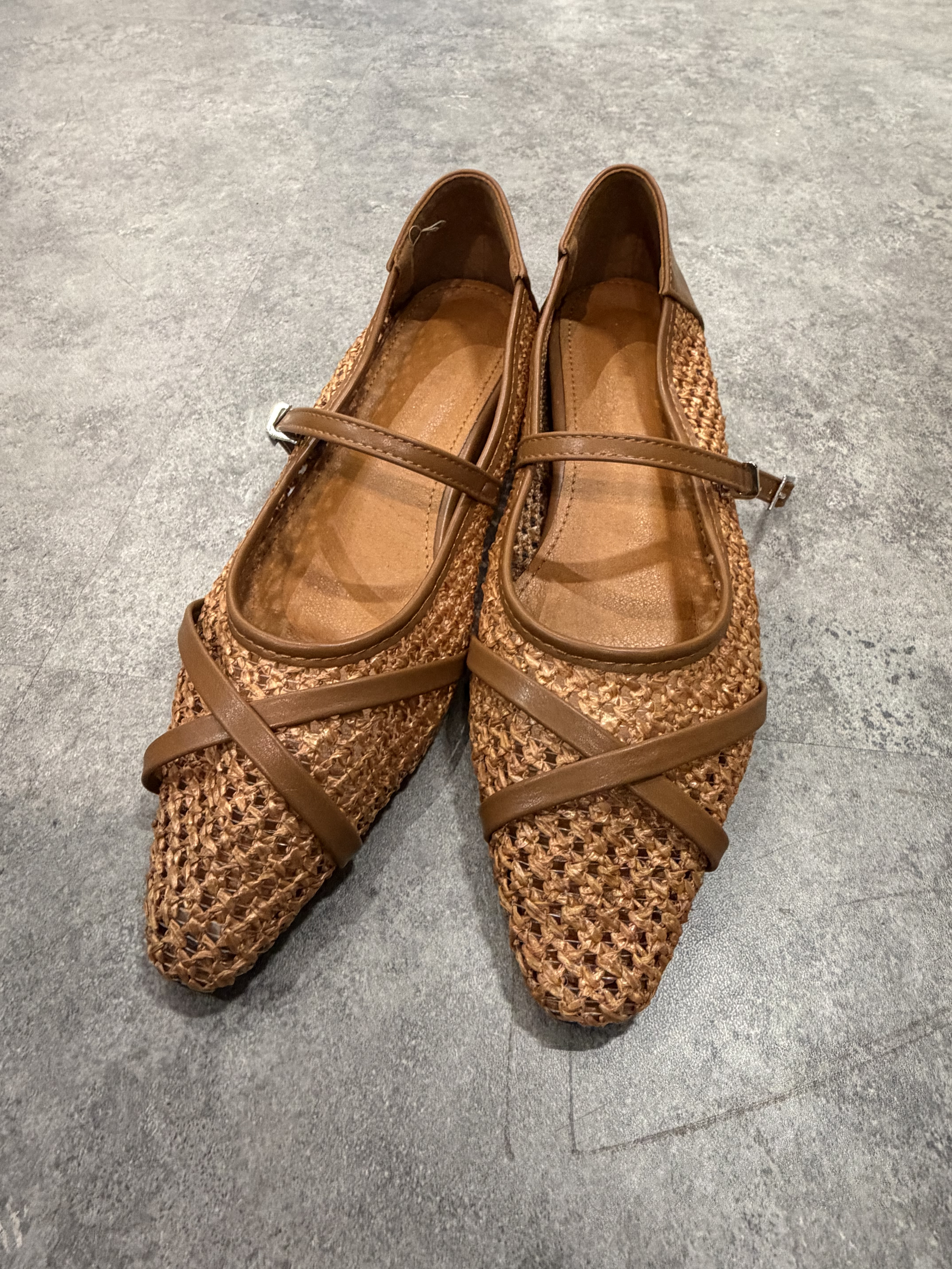 復古編織瑪麗珍鞋