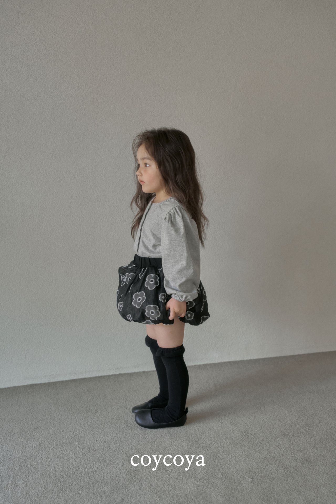 🌸預訂 韓國直送🌸🇰🇷COYCOYA兩色復古立體花花滿印南瓜裙