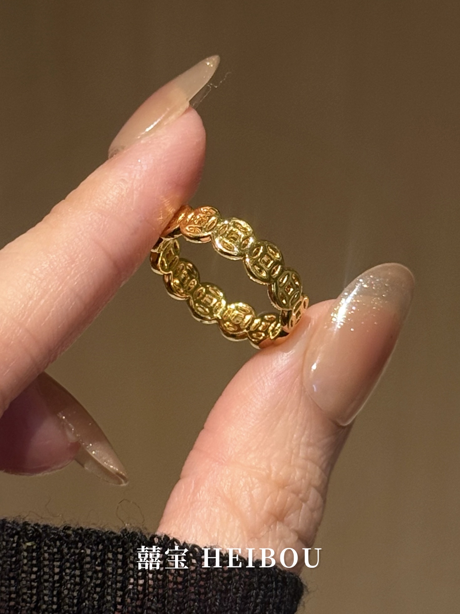 【无氢5D】铜钱戒指