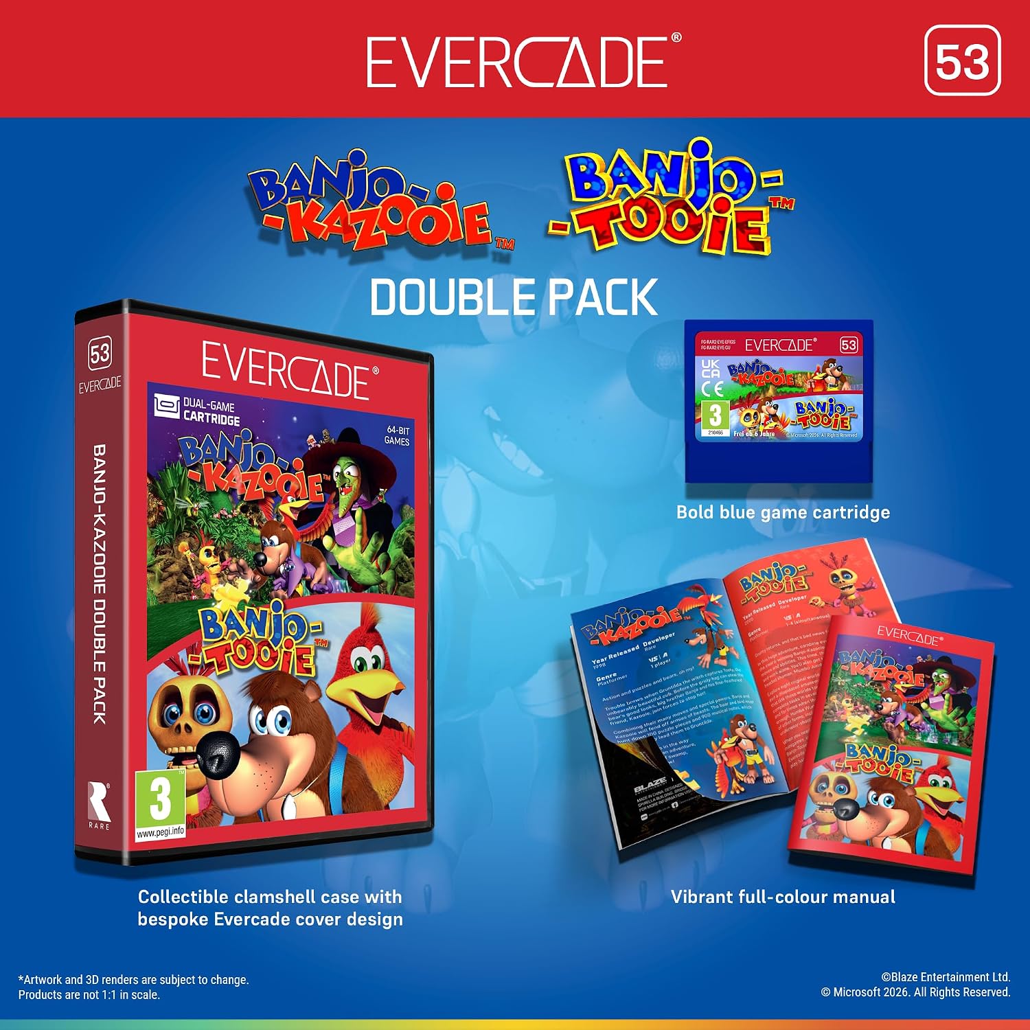 【預售 30/ 10 】 Evercade BANJO-KAZOOIE Double Pack 班卓熊大冒險＋班卓熊大冒險 2 ( XLMS0416 )