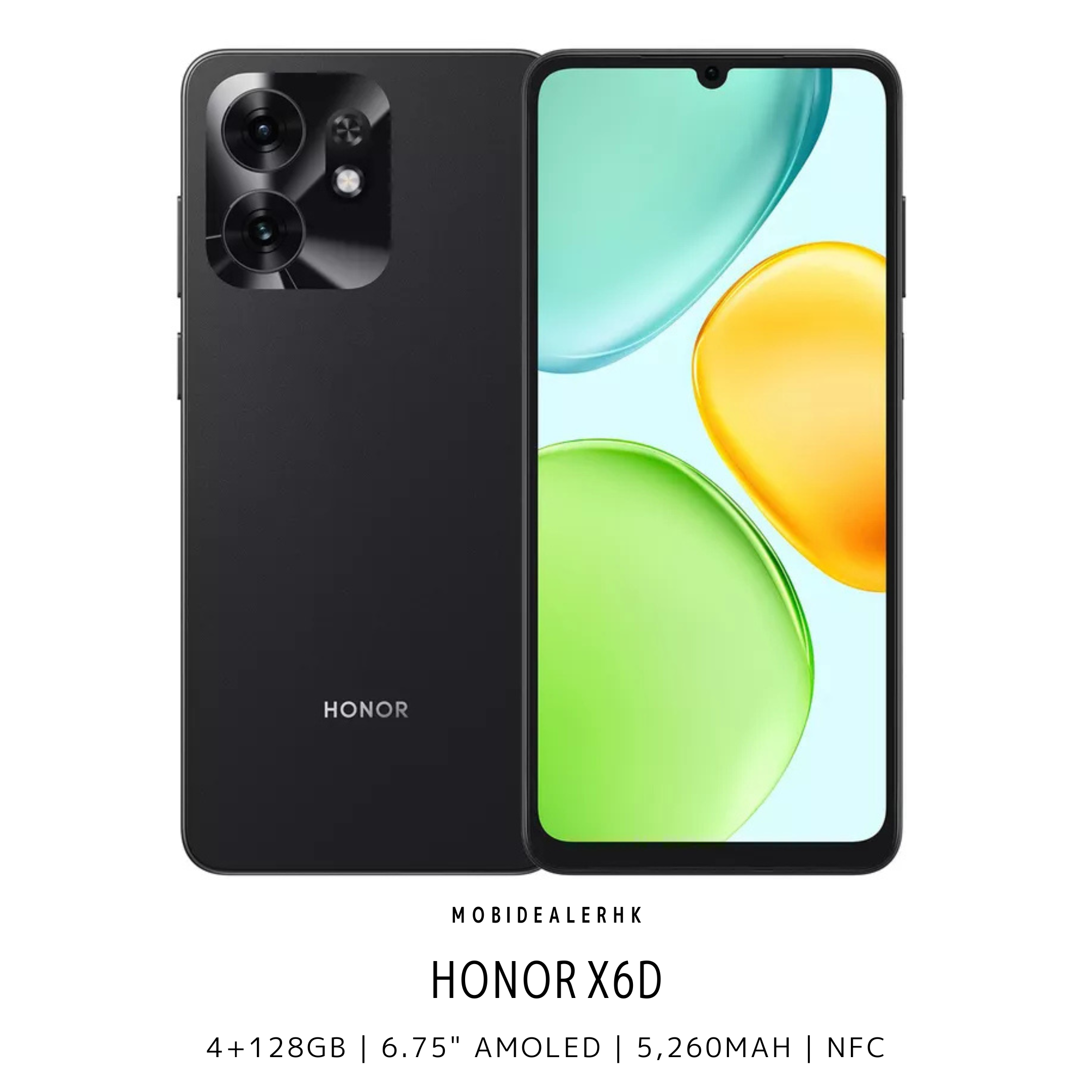 Honor X6D | 榮耀 X6D | 5G | 智能手機 | 4+128Gb | 6.75" AMOLED | 5,260mAh | NFC