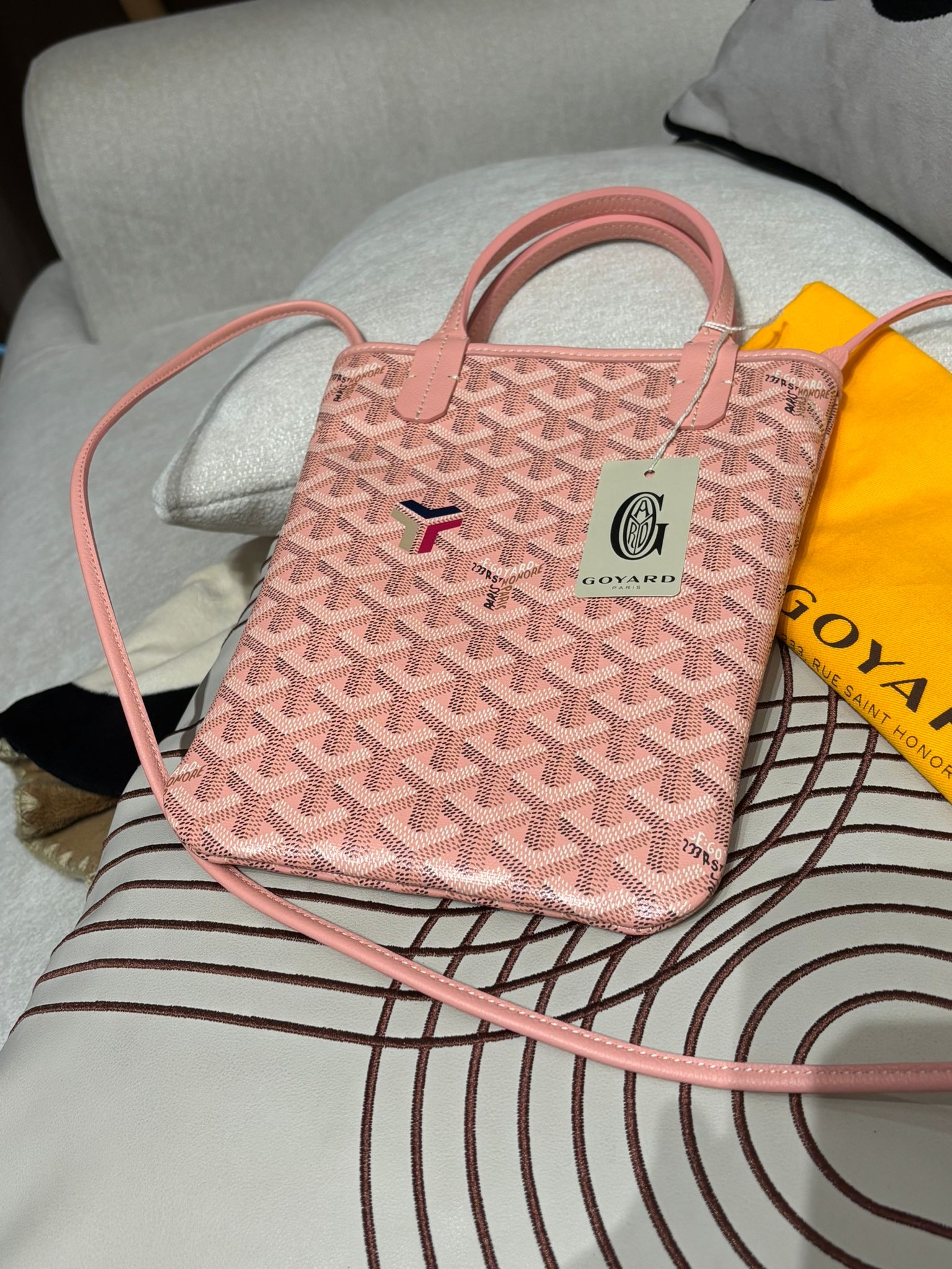 全新 GOYARD POITIERS CLAIRE VOIE 限量版粉灰色 satchel limited edition 100%Authentic ,全新未使用品 ✅tap ✅dust bag