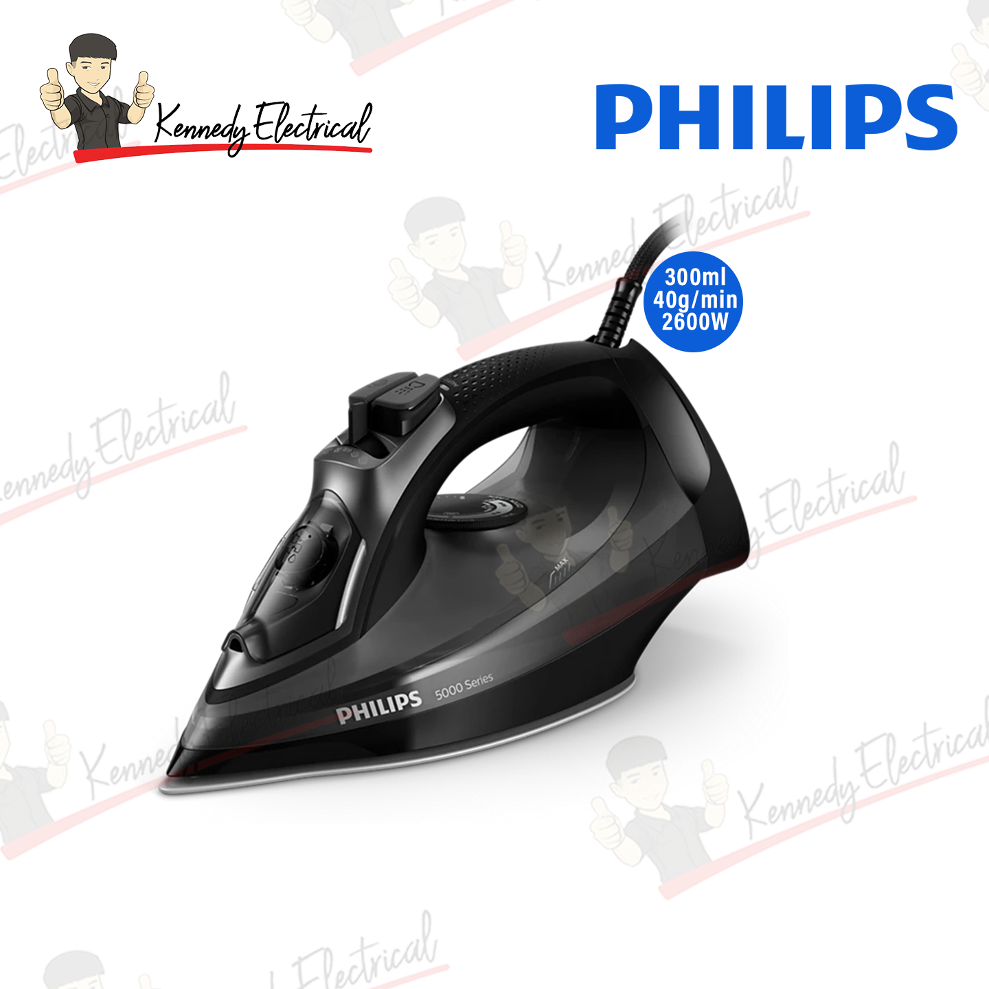 Philips Steam Iron (2600W) SteamGlide Plus Soleplate DST5040/86