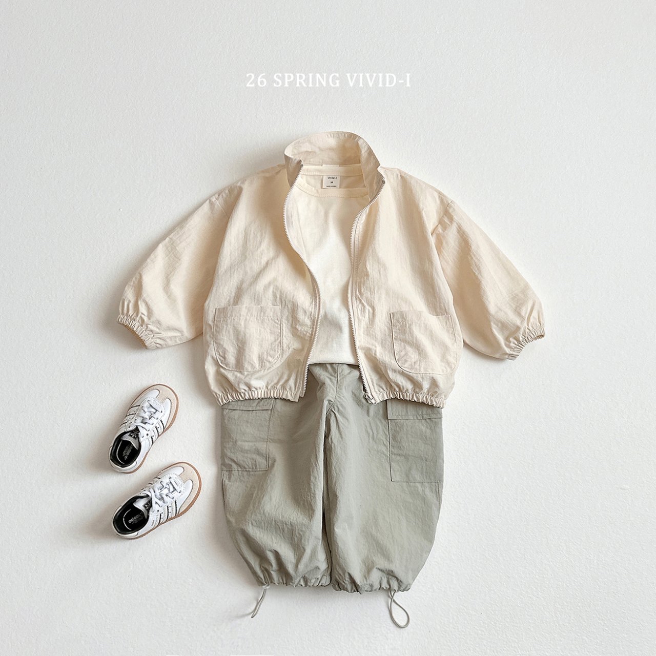 🌸預訂 韓國直送🌸🇰🇷VIVIDI四色日常寬鬆純色條紋長袖上衣套裝