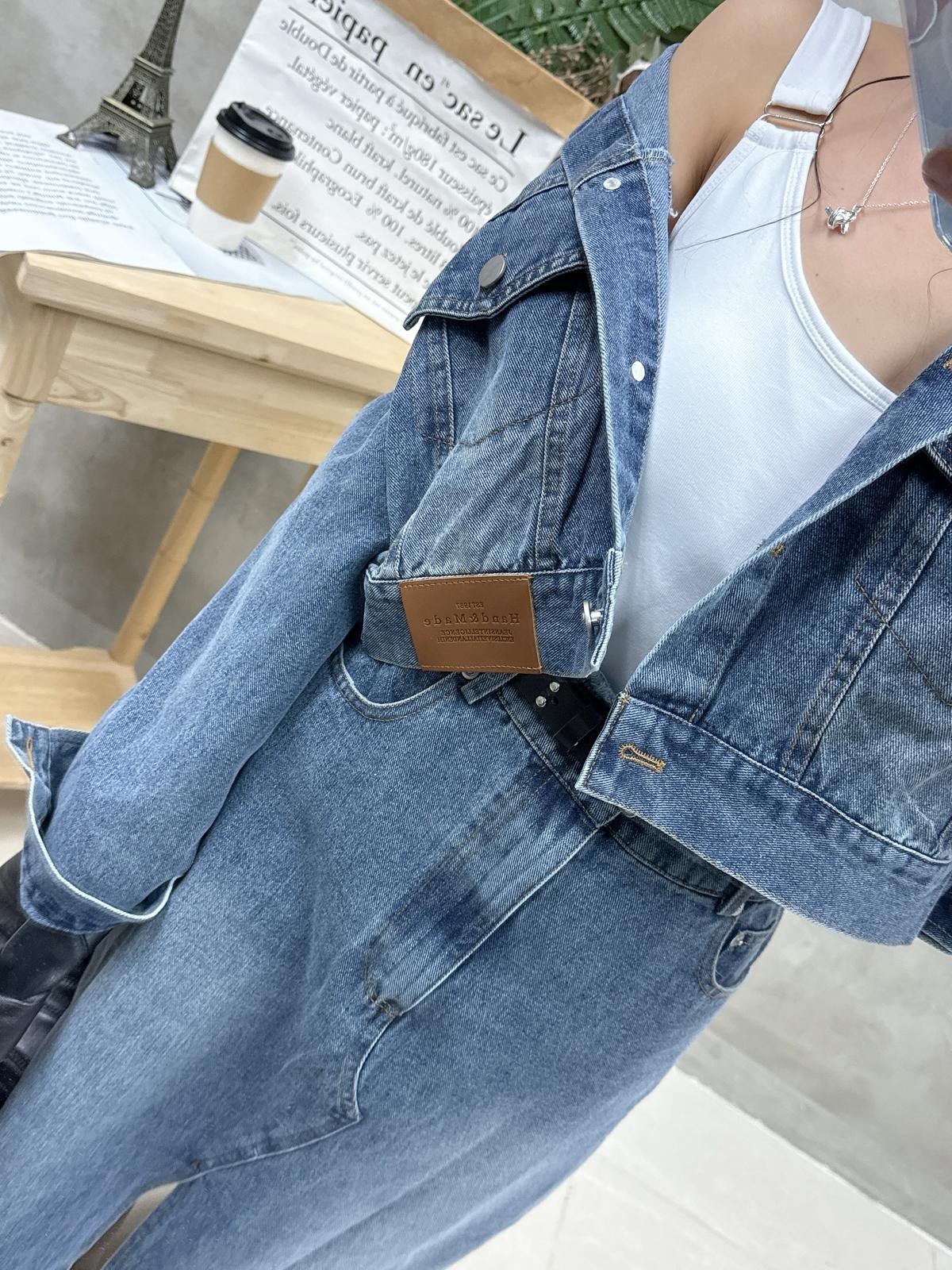 B12 Soso邊前開叉牛仔裙