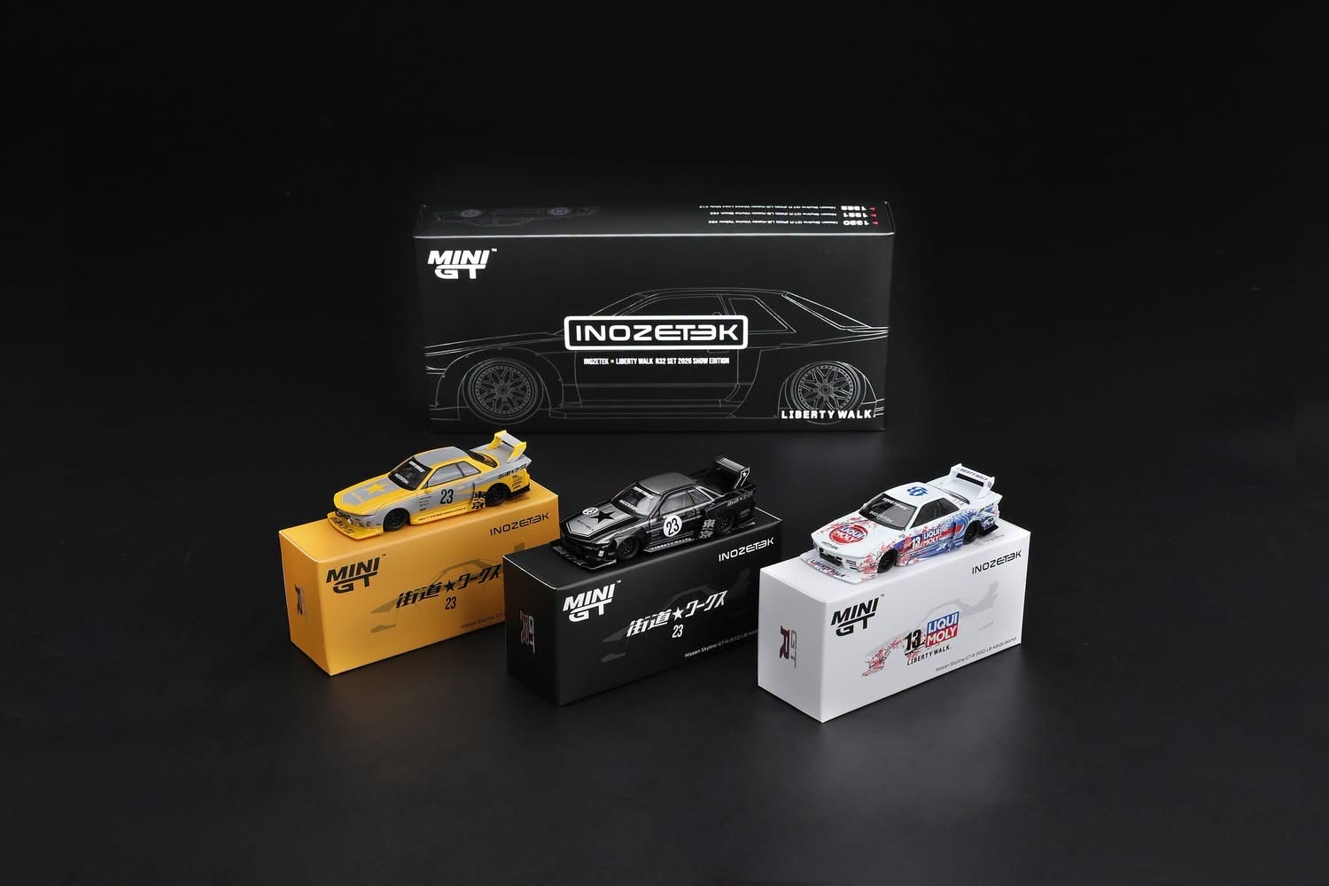 （預訂 Pre Order) Mini GT (MGTS0027) INOZETEK x Liberty Walk R32 Set 2026 Show Edition