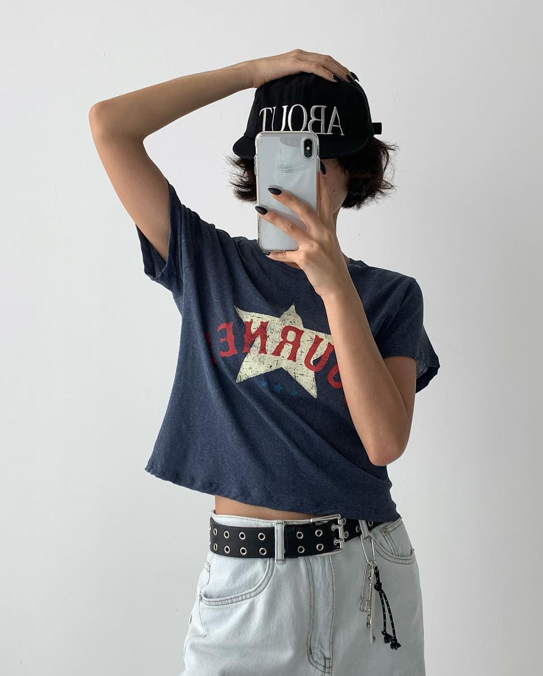 星星印花短裝tee