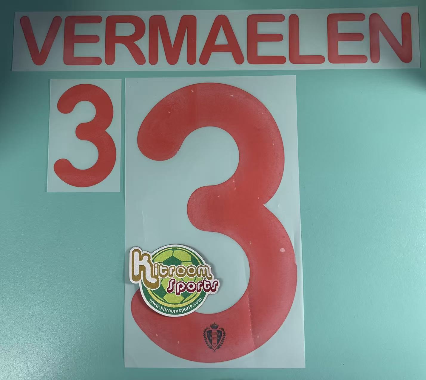 2014 Belgium Away Nameset #3 VERMAELEN