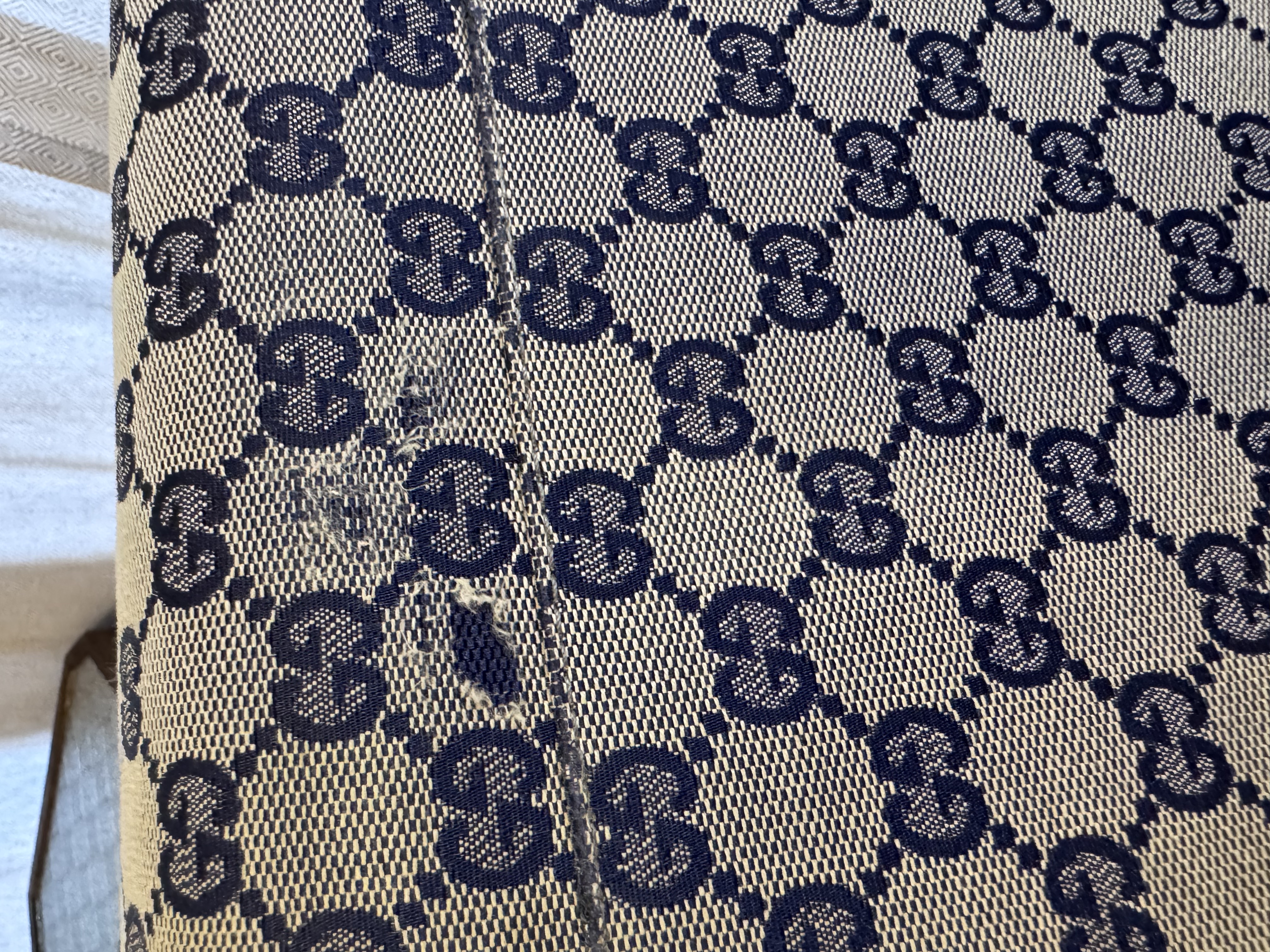 Gucci Vintage GG Supreme Sherry Line Top Travel Bag