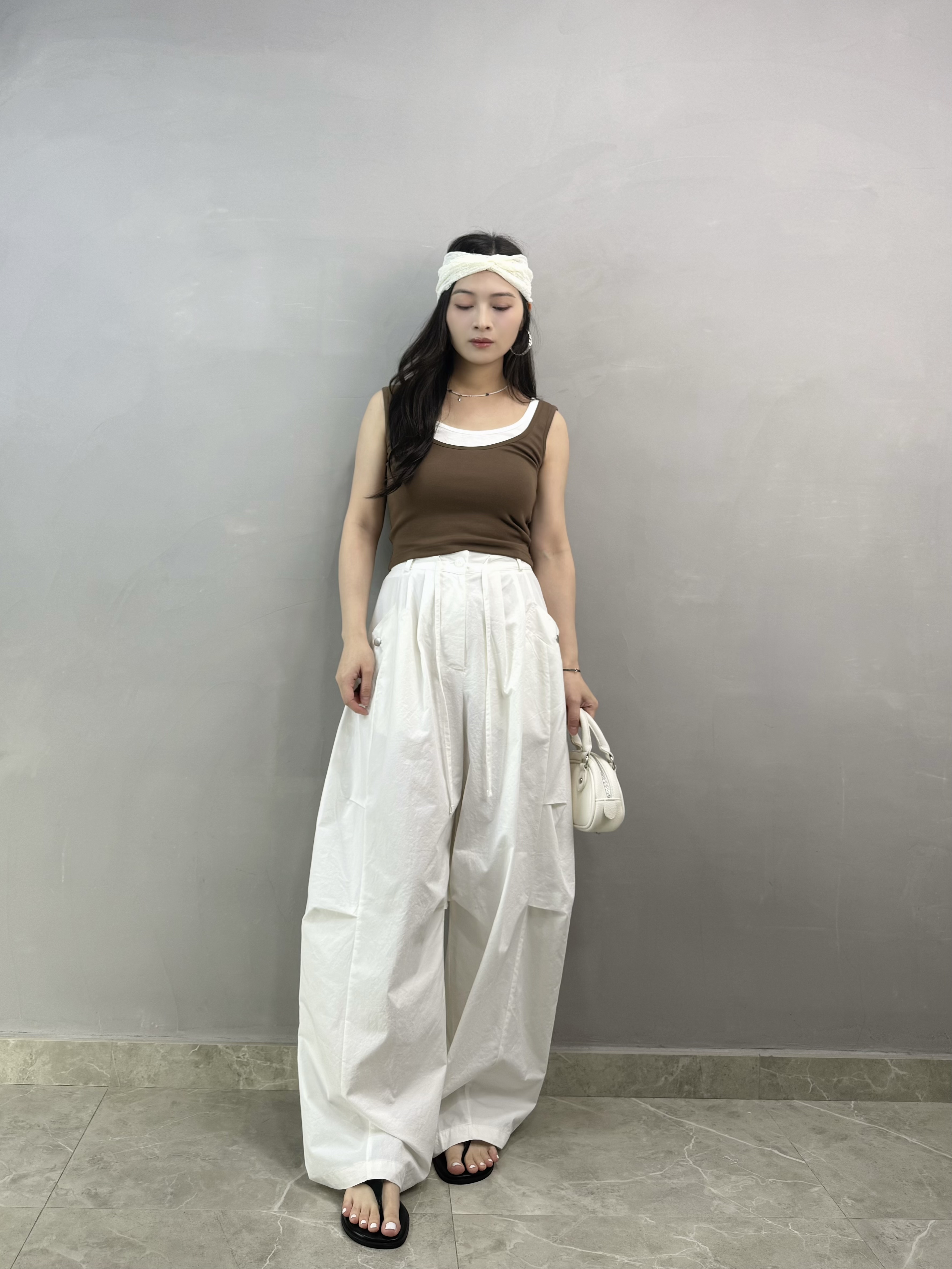 W65 撞色背心兩件Set