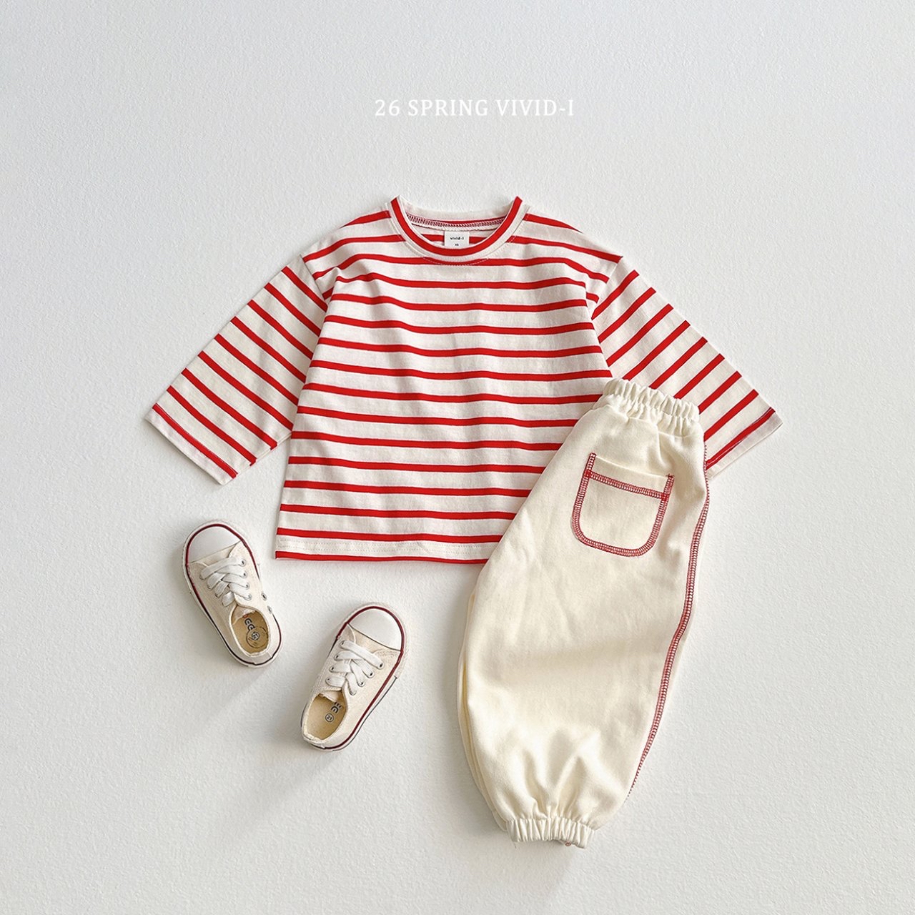 🌸預訂 韓國直送🌸🇰🇷VIVIDI六色清新條紋寬鬆長袖上衣