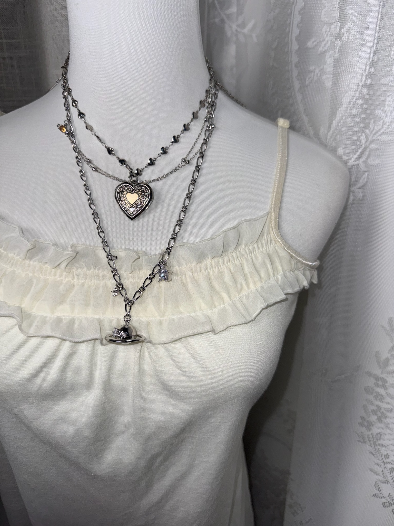 Gathered Bust Ruffle Camisole