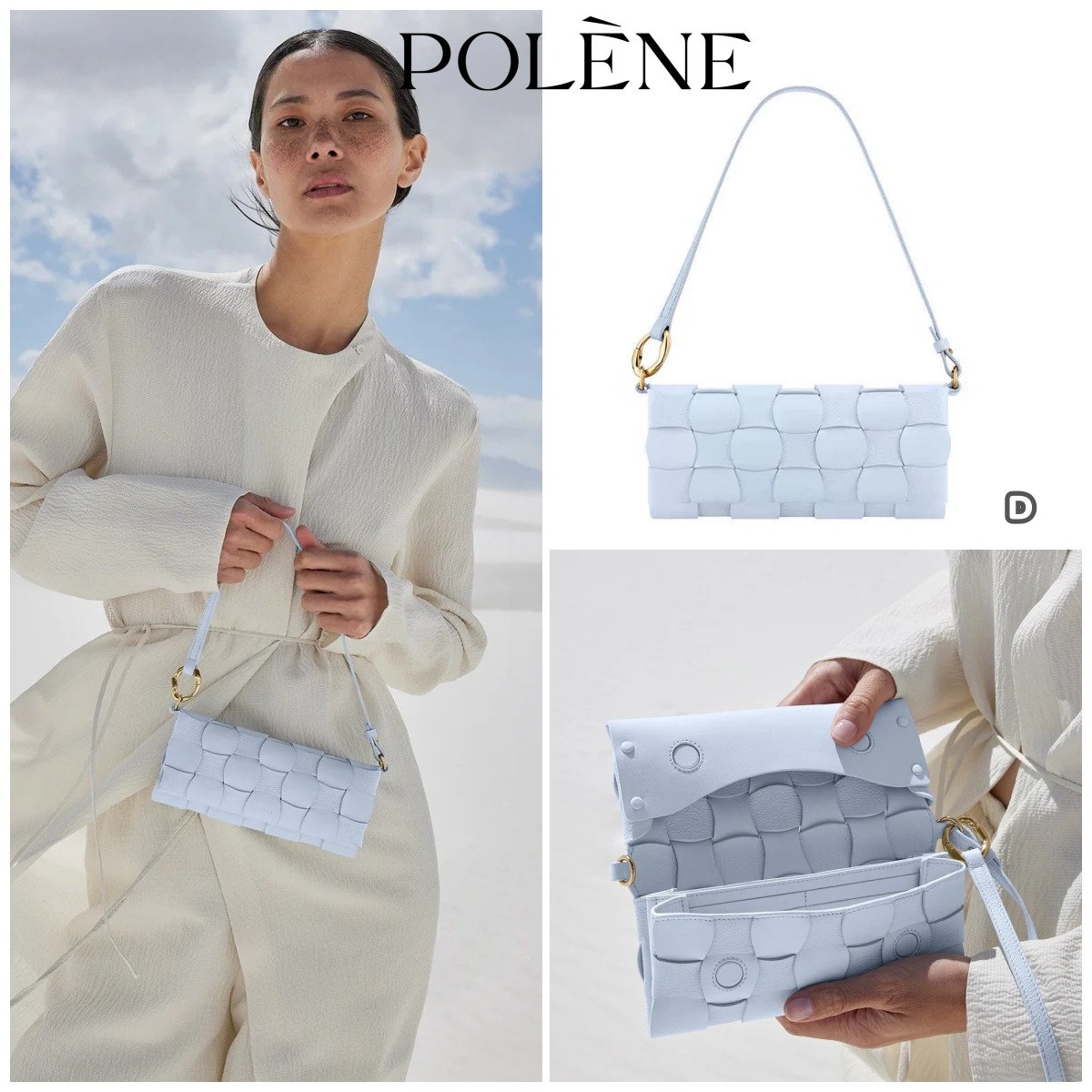 POLENE Neiti 皮革編織手袋
