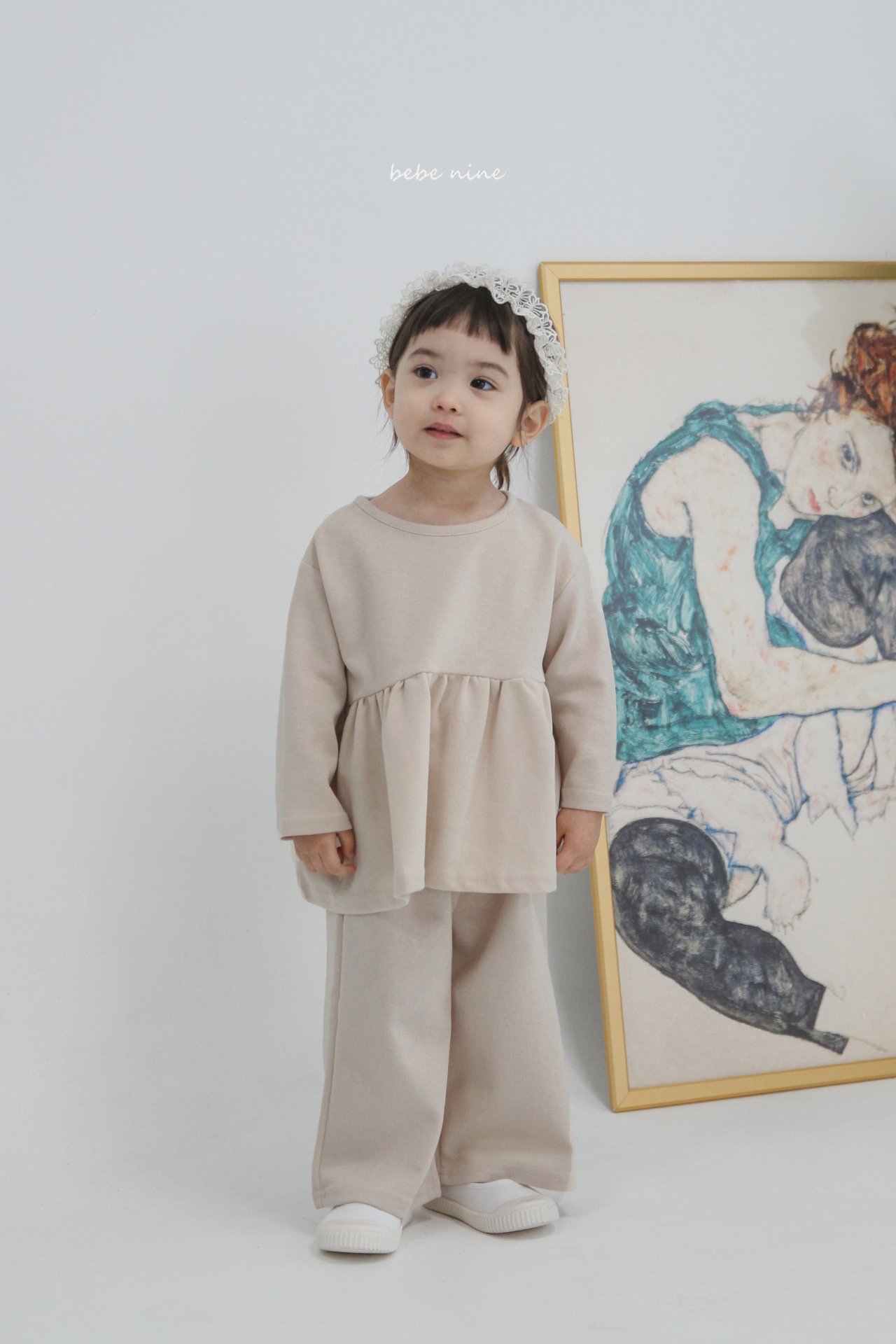 🌸預訂 韓國直送🌸🇰🇷Bebenine兩色後背絲帶寬鬆長袖上下套裝