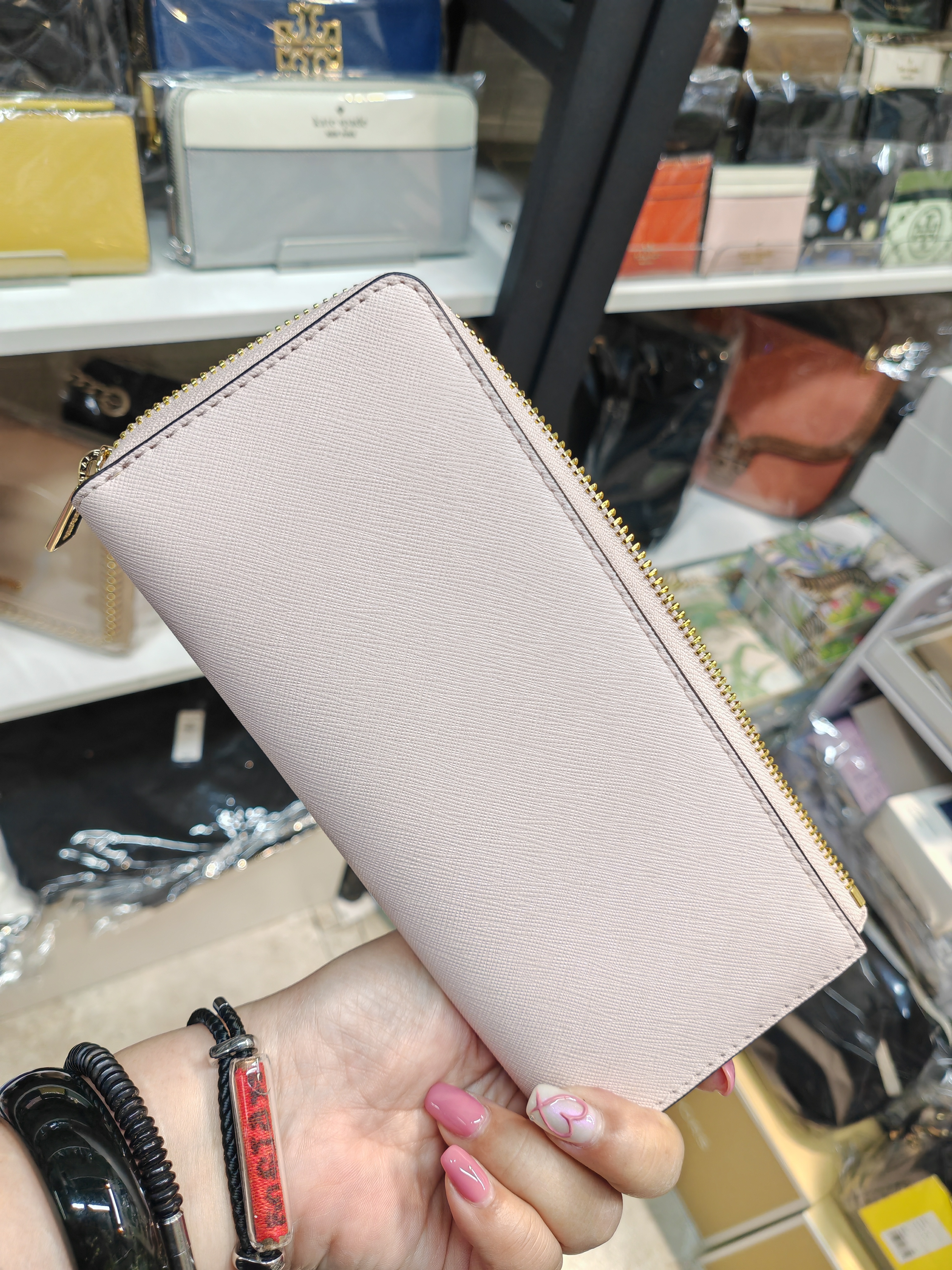 香港現貨-Michael Kors long wallet pink