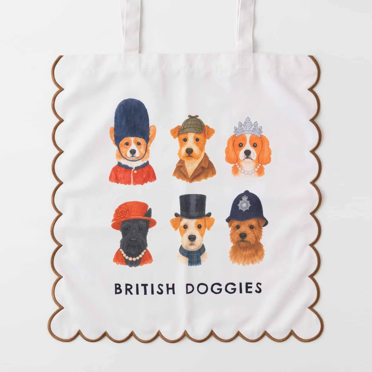 【日本直送】Jubilee 可愛刺繡波浪邊 Tote Bag！貓奴狗奴必備大容量手提袋 