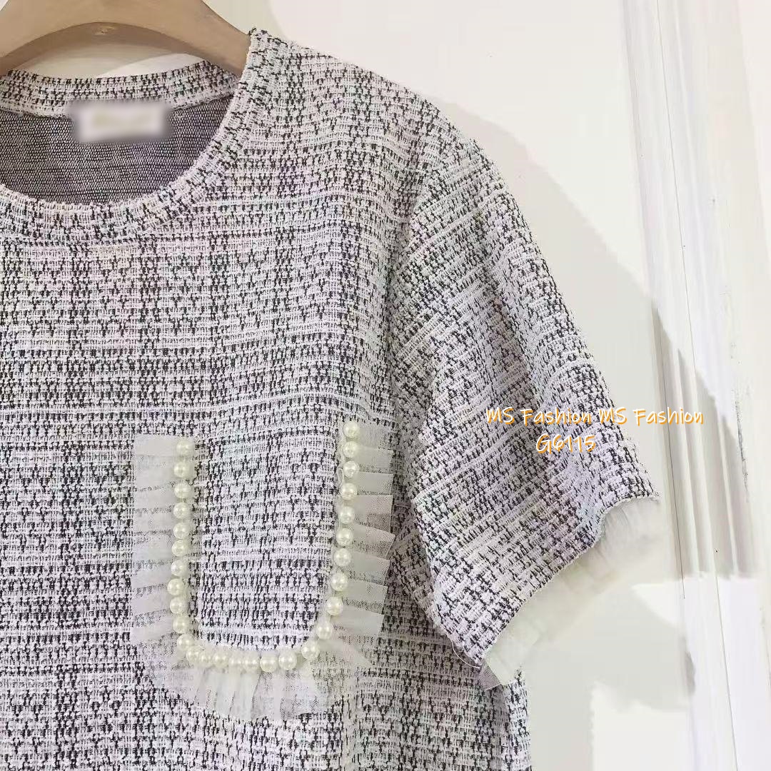 G6115 韓國🇰🇷拼紗ruffle top