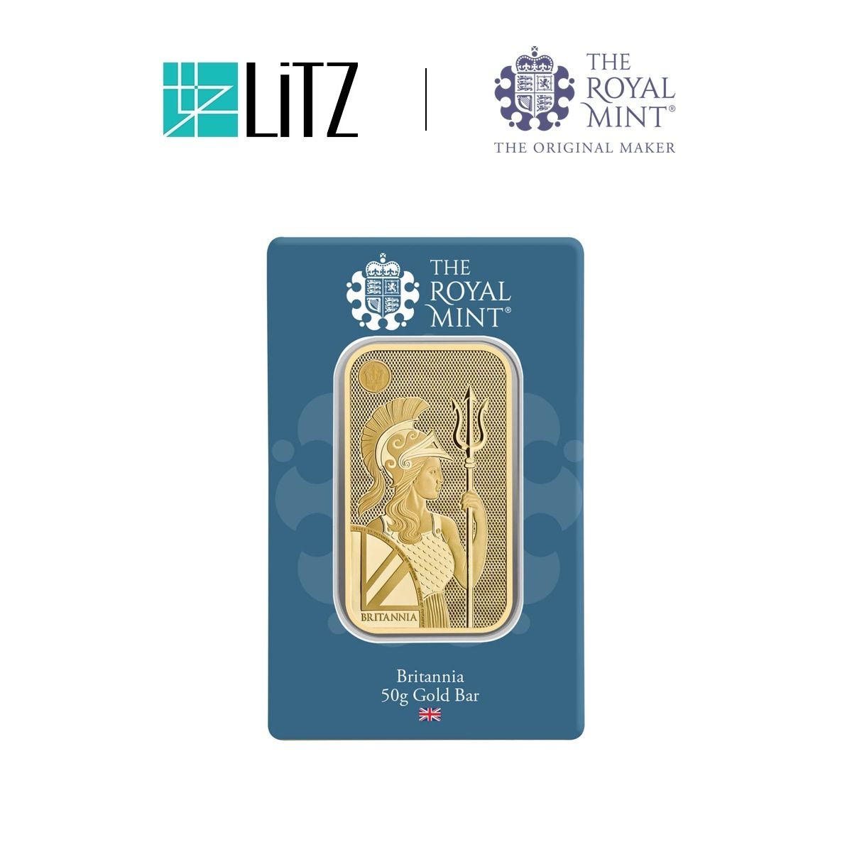 [50 gram] LITZ Royal Mint Britannia Gold Bar (999.9) PG305