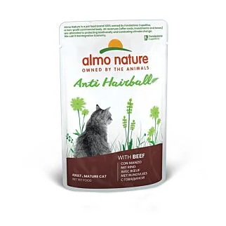 Almo Nature Functional Anti Hairball 牛肉 去毛球貓鮮包 70gx30