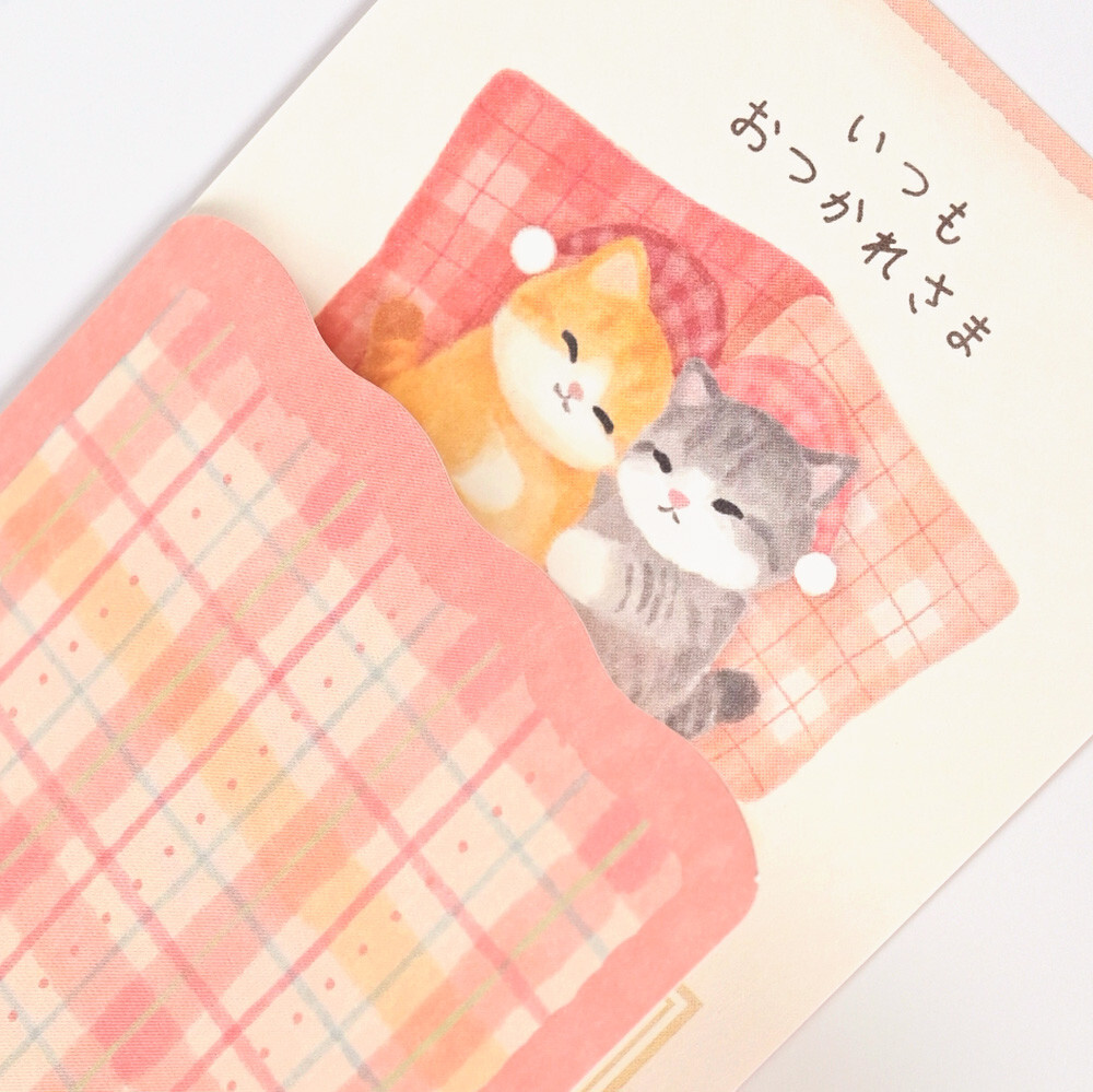 NB - 多用途賀卡 (紅色貓咪睡床款)