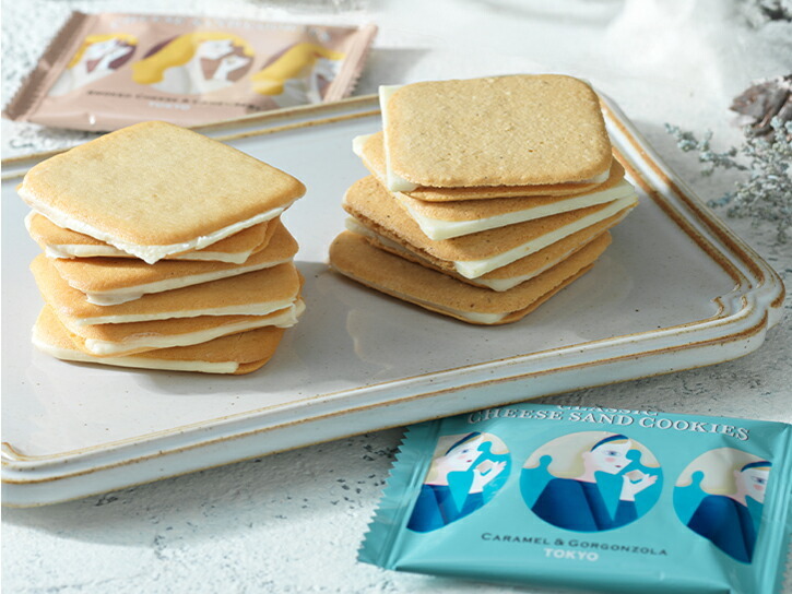 [訂購] [日本製] NOW ON CHEESE ｜ 焦糖&古岡左拉芝士曲奇 & 煙燻&金文拔芝士曲奇 （各9件入）｜ 18件入 ｜ 賞味期限：90-120日{TF2401009}