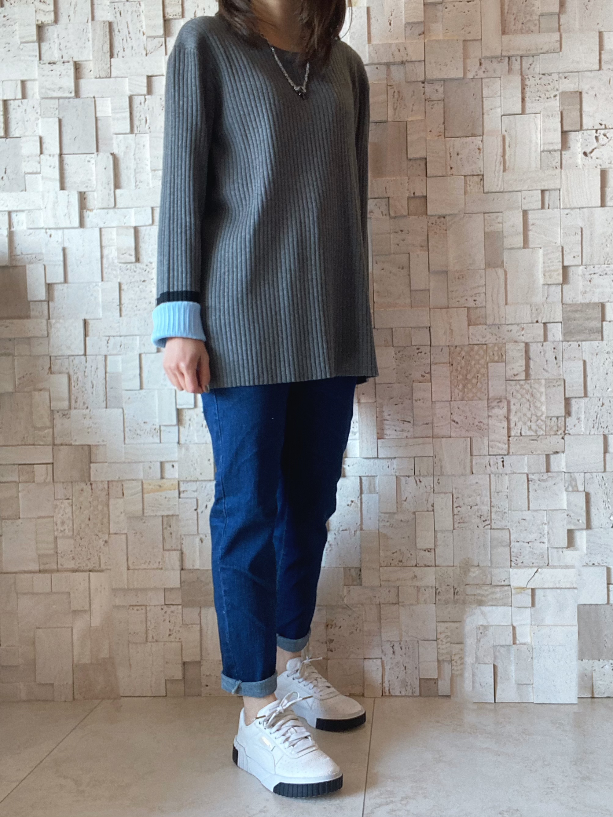 #2063 撞色手袖Top