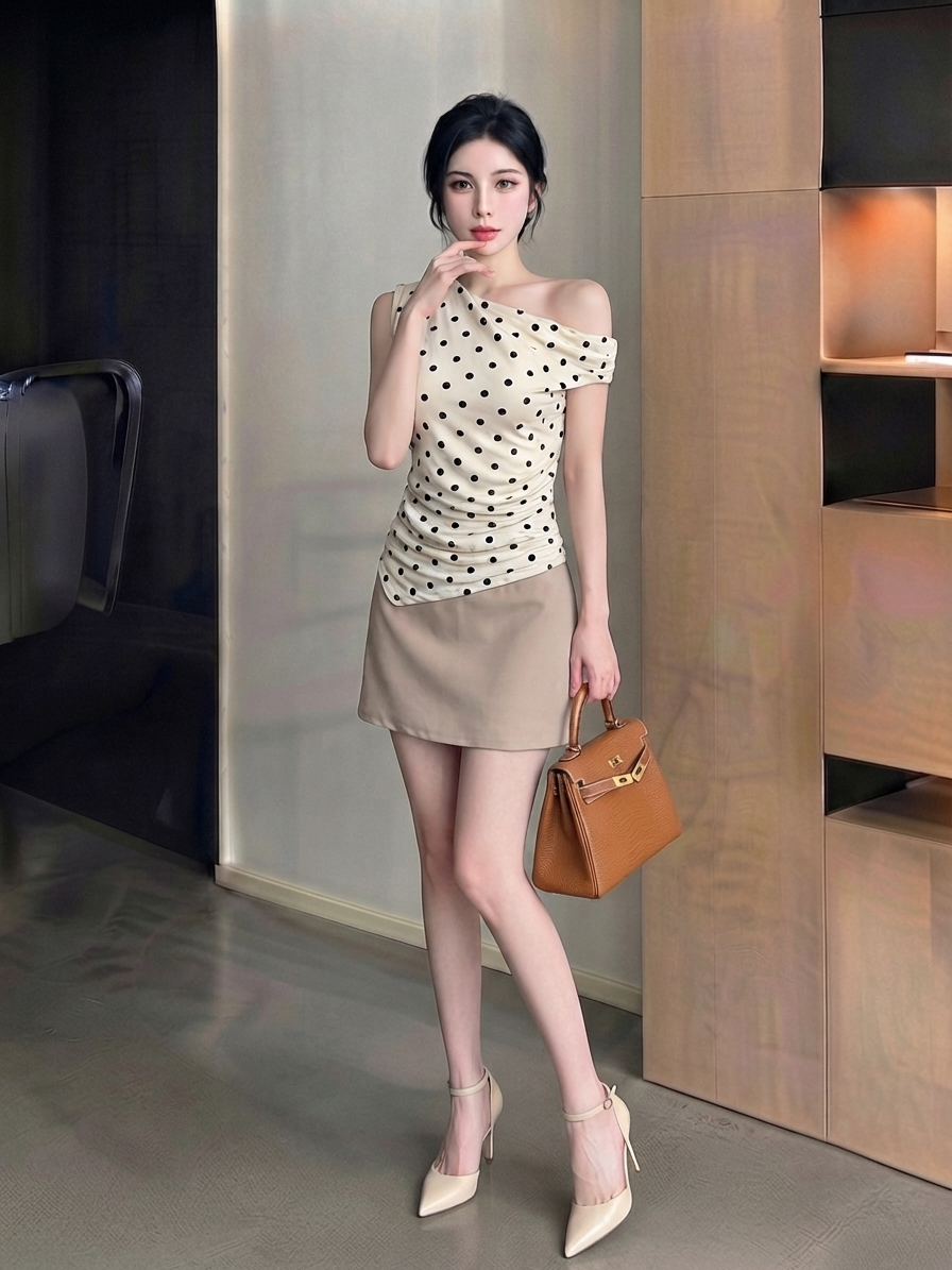 Polka Dot Skirt Set M242