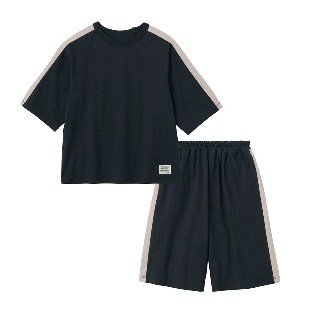 🆕【⭐訂購⭐】🌀 🇯🇵 日本直送🇯🇵 寬鬆版型 輕薄透氣 條紋 短袖TEE+短褲 套裝［2款選］ 🌀 [ELCA-0224][260524]