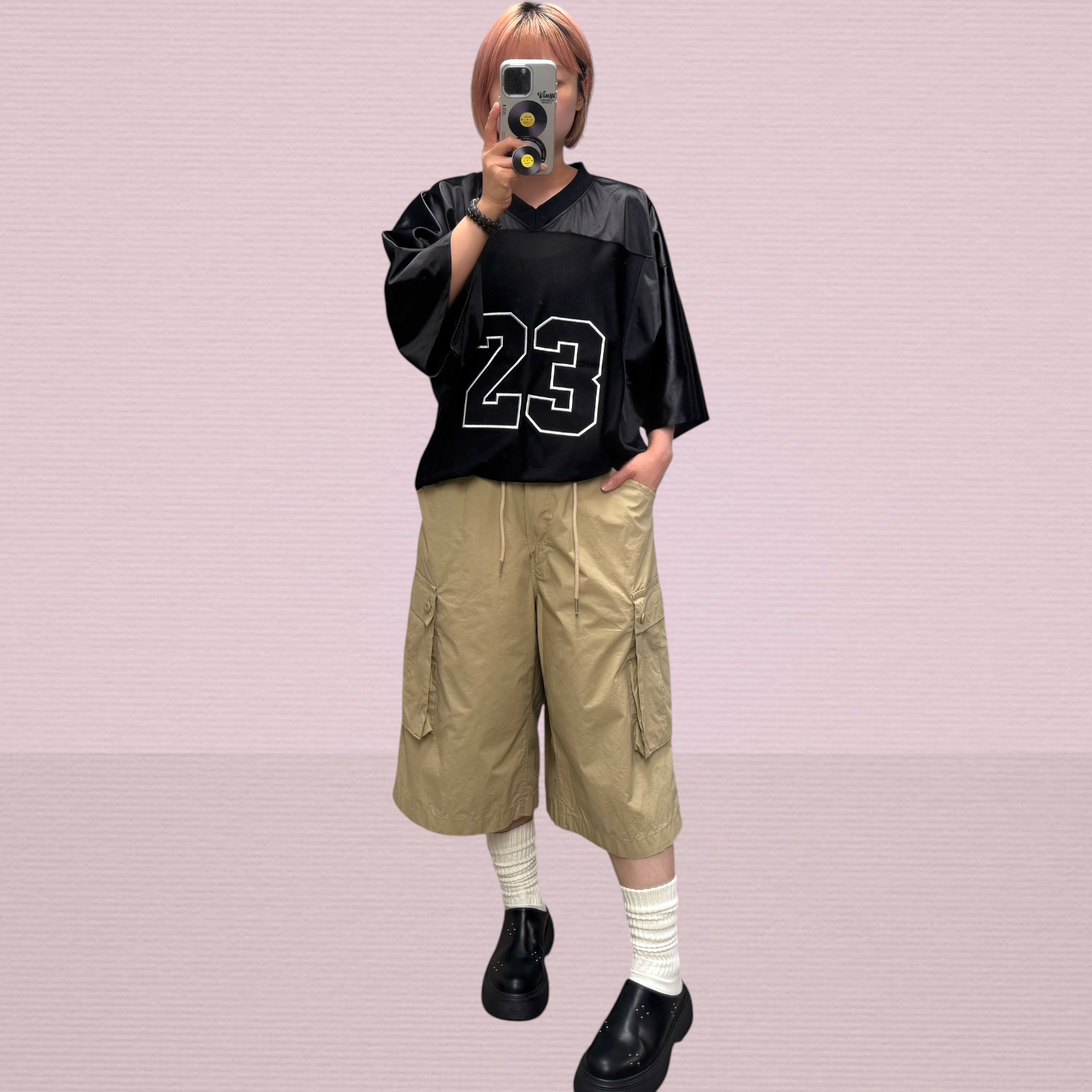 221332 “23” V領網眼球衣Tee