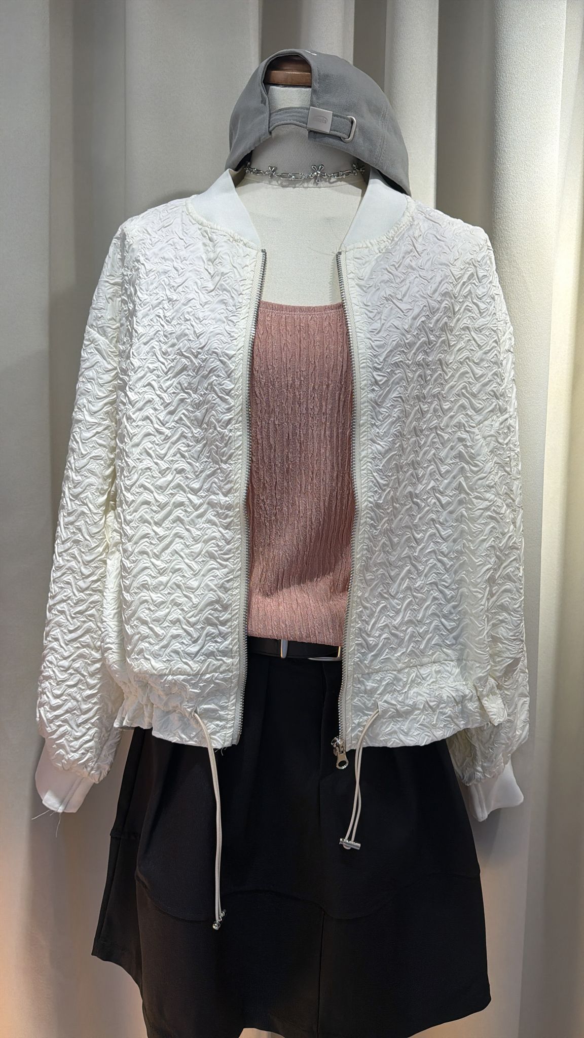 時尚休閒皺紋短版外套